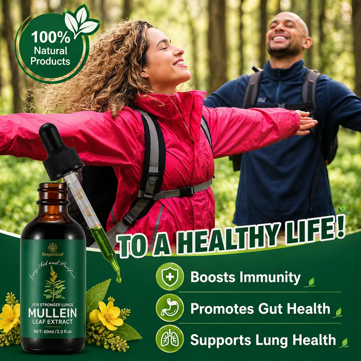 Mullein Leaf & Chlorophyll Drops for Lung Cleanse & Mucus Support - Image 6
