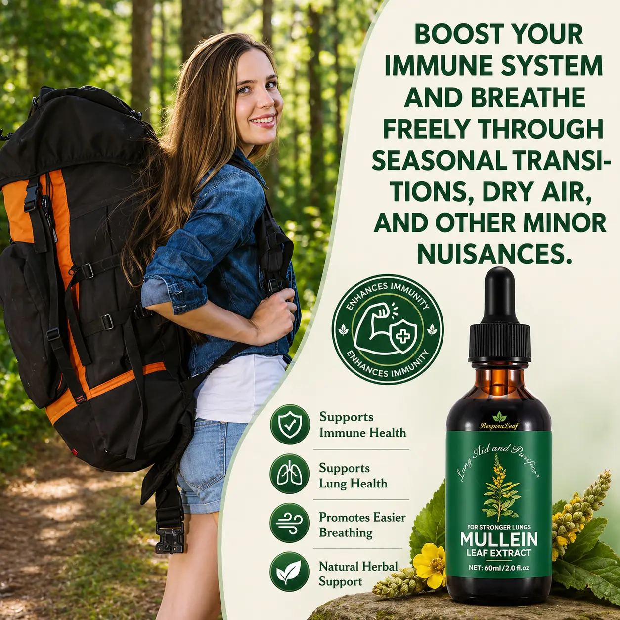 Mullein Leaf & Chlorophyll Drops for Lung Cleanse & Mucus Support - Image 8