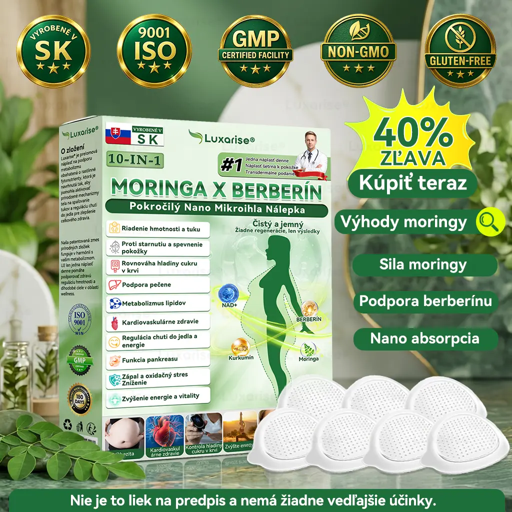 Pokročilá nano-mikroihlová náplasť 10 v 1 s moringou a berberínom