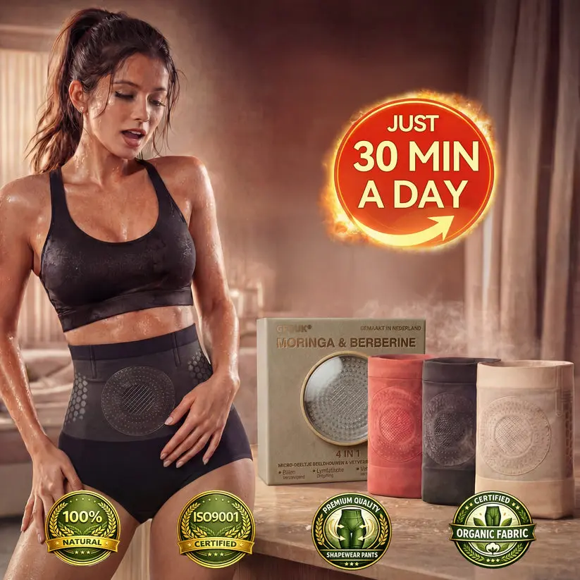 𝐌𝐨𝐫𝐢𝐧𝐠𝐚 & 𝐁𝐞𝐫𝐛𝐞𝐫𝐢𝐧𝐞 4‑In‑1 Micro‑Particle Sculpting & Fat‑Burn Shorts