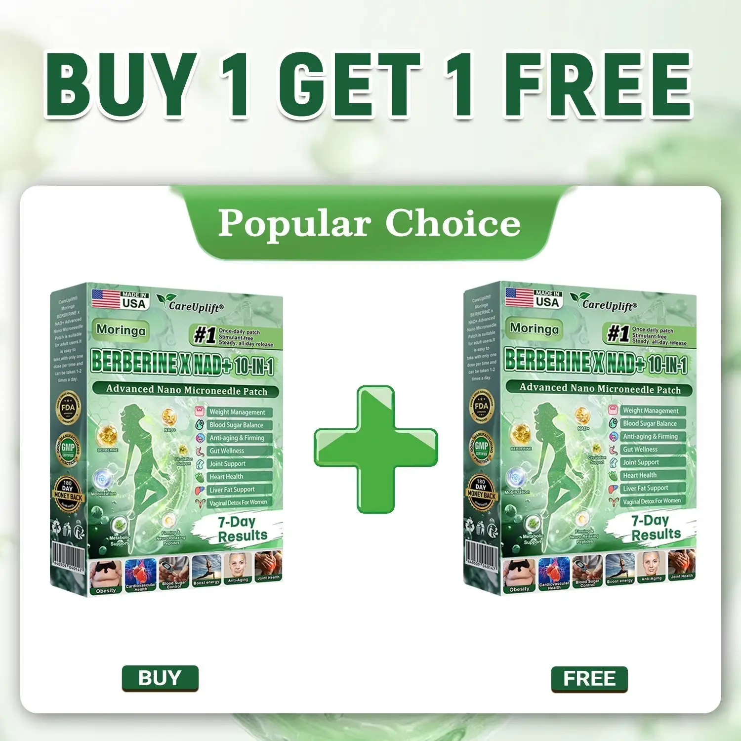Moringa · Berberine × NAD+ 10-in-1 Slimming & Firming Microneedle Patch - Image 13