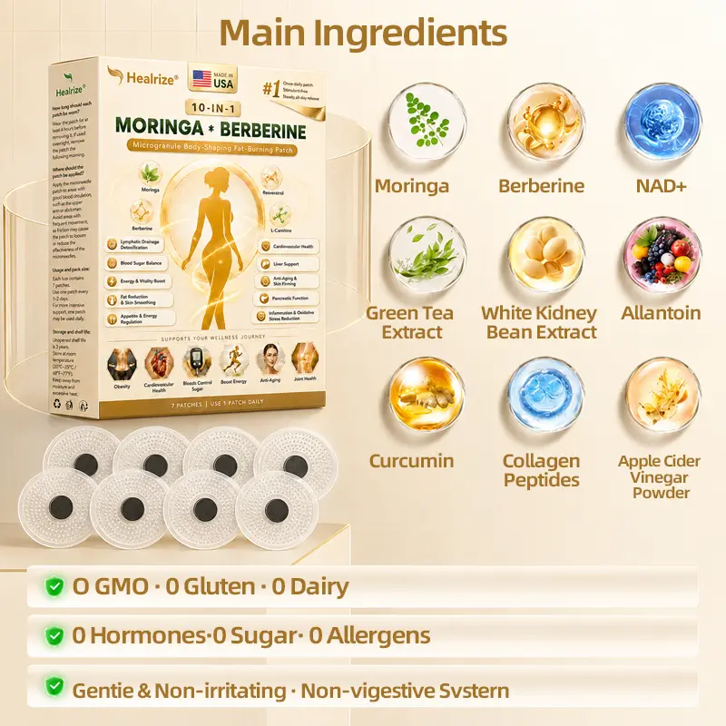 Moringa Berberine 10-in-1 Microgranule Body-Shaping Fat-Burning Patch - Image 10