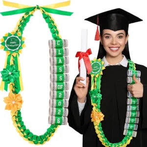 Alternative view of 2026 Graduation Money Lei with Cash Holder