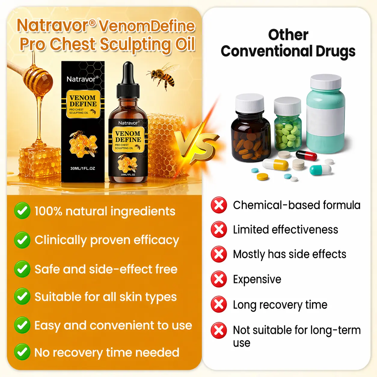 VenomDefine Pro Chest Sculpting Oil - Image 2