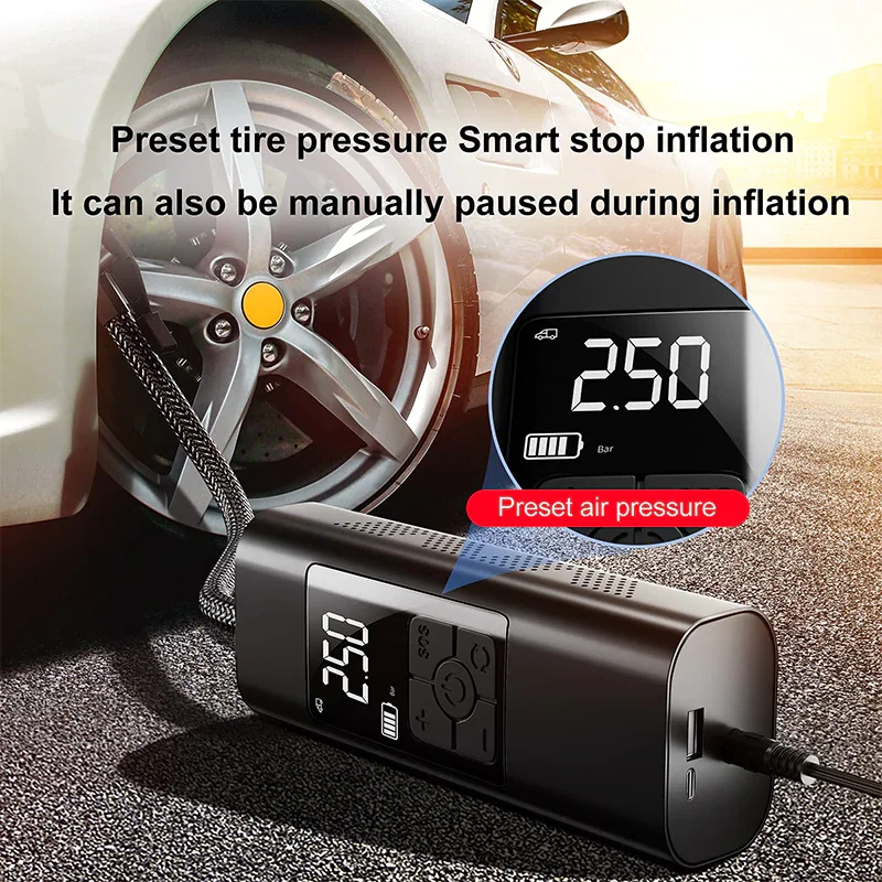 🚲Car Owner Denefits🚗 - Multifunctional Portable Car Air Pump(👍Essential artifact for home travel) - Image 4