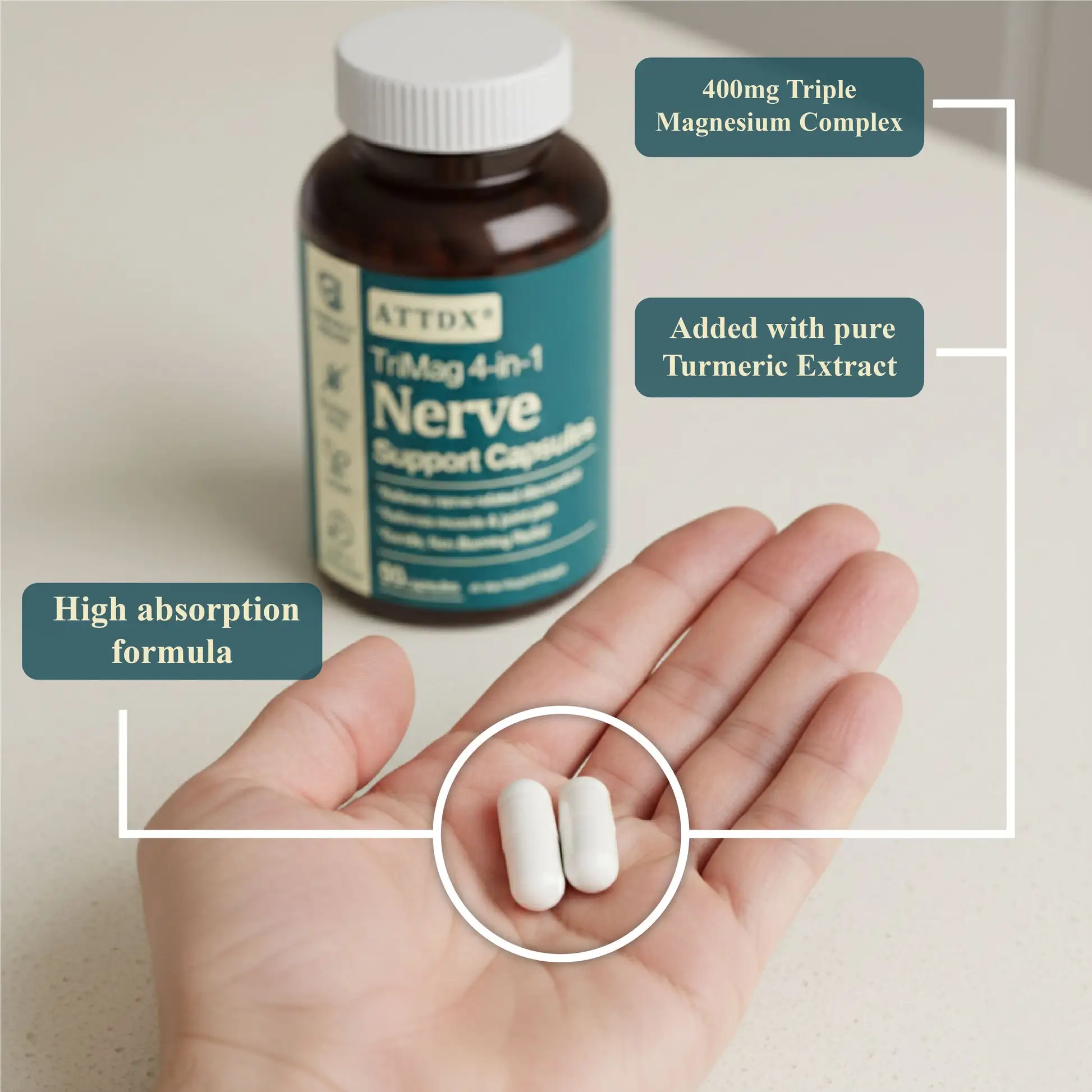 TriMag 4-in-1 Nerve Support Capsules - Image 7