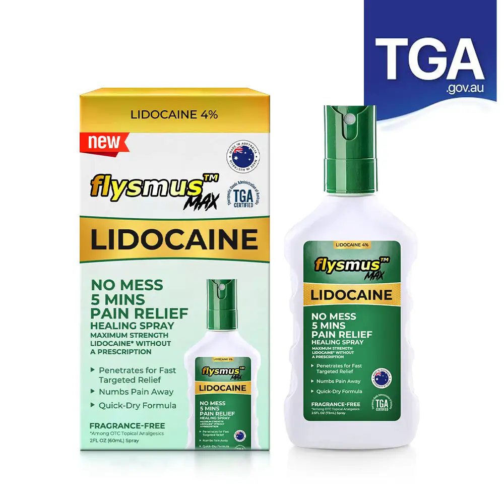 Lidocaine 5Mins Pain Relief Healing Spray