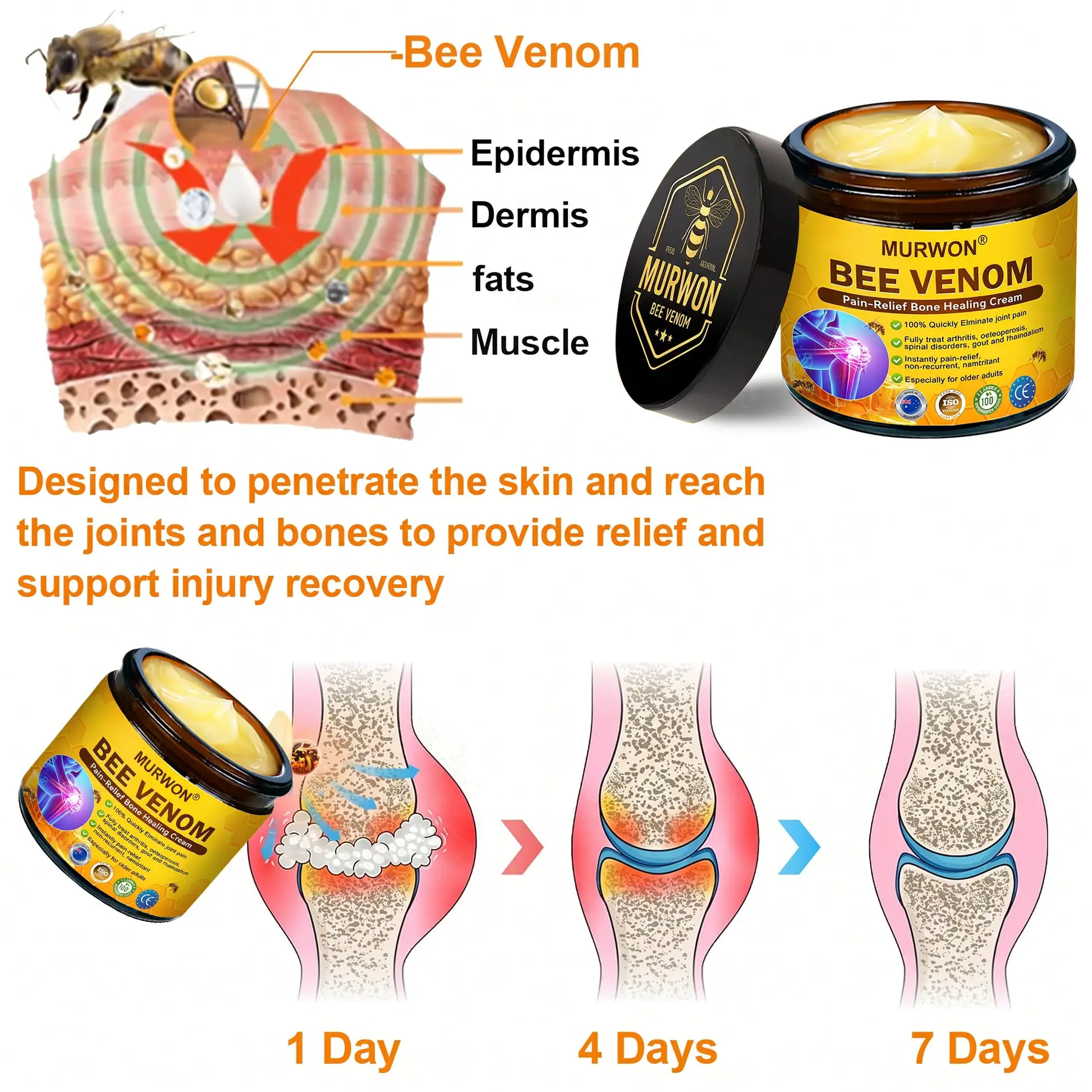 Bee Venom Pain-Relief Bone Healing Cream - Image 11