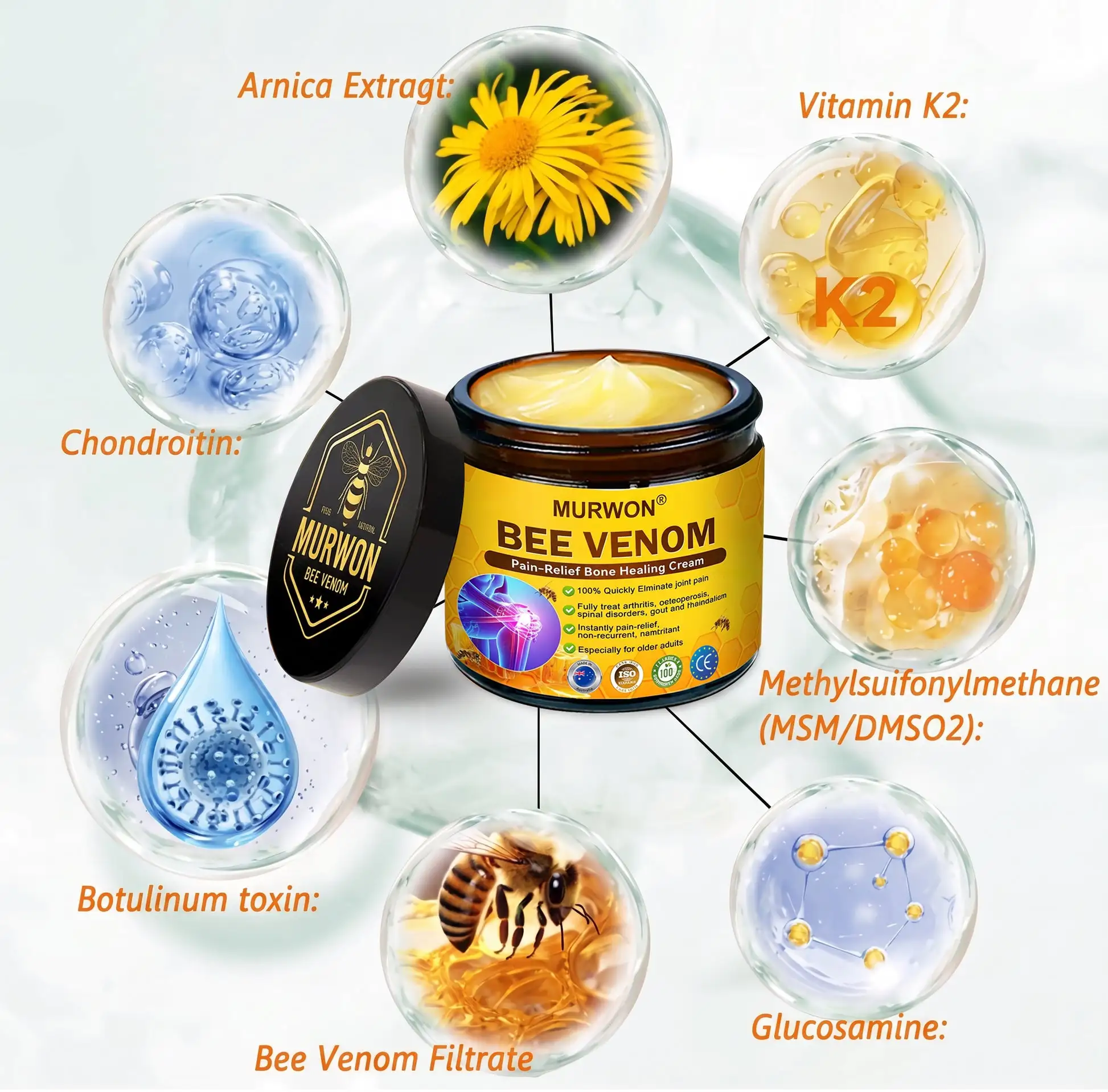 Bee Venom Pain-Relief Bone Healing Cream - Image 16