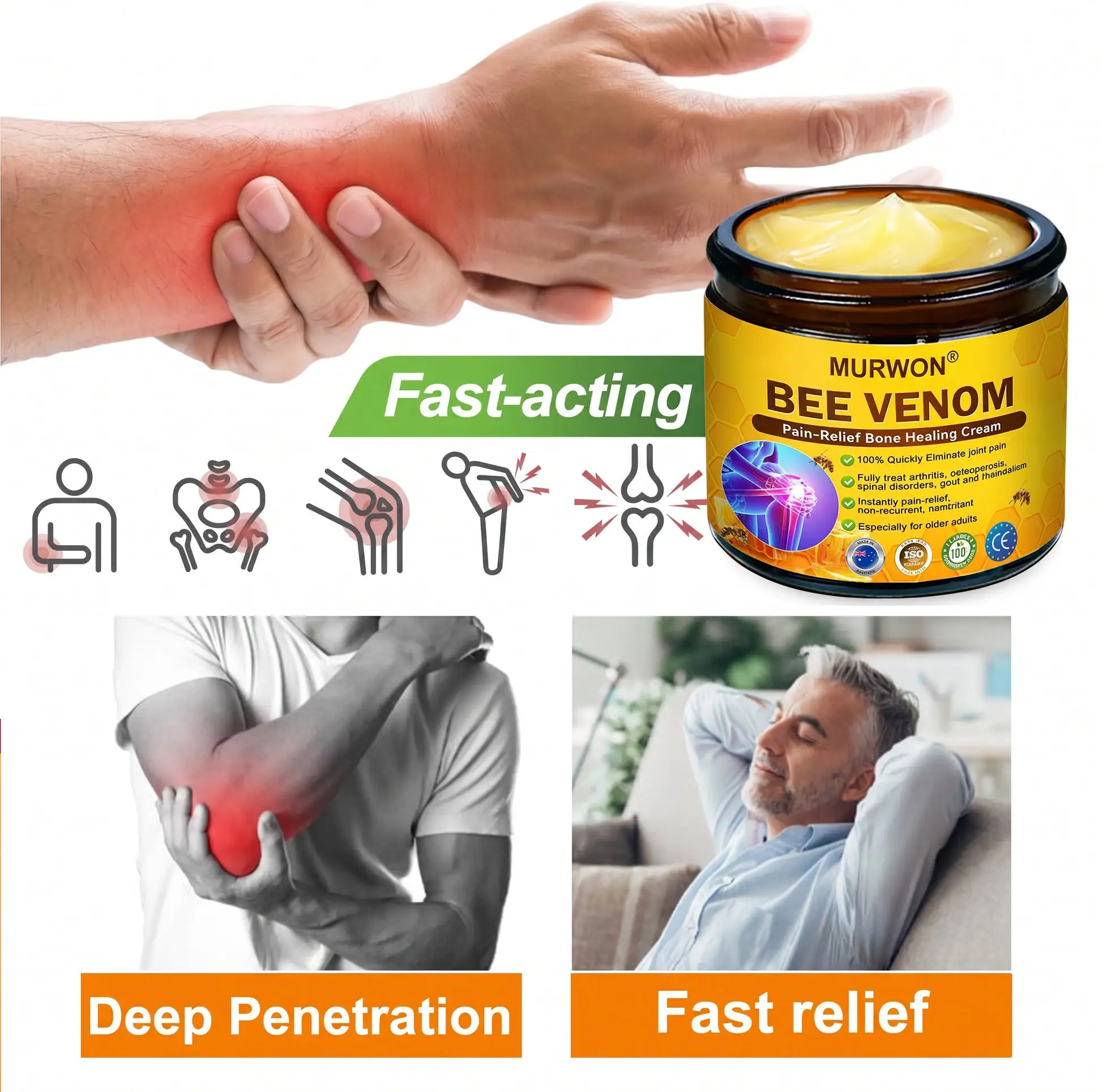 Bee Venom Pain-Relief Bone Healing Cream - Image 7