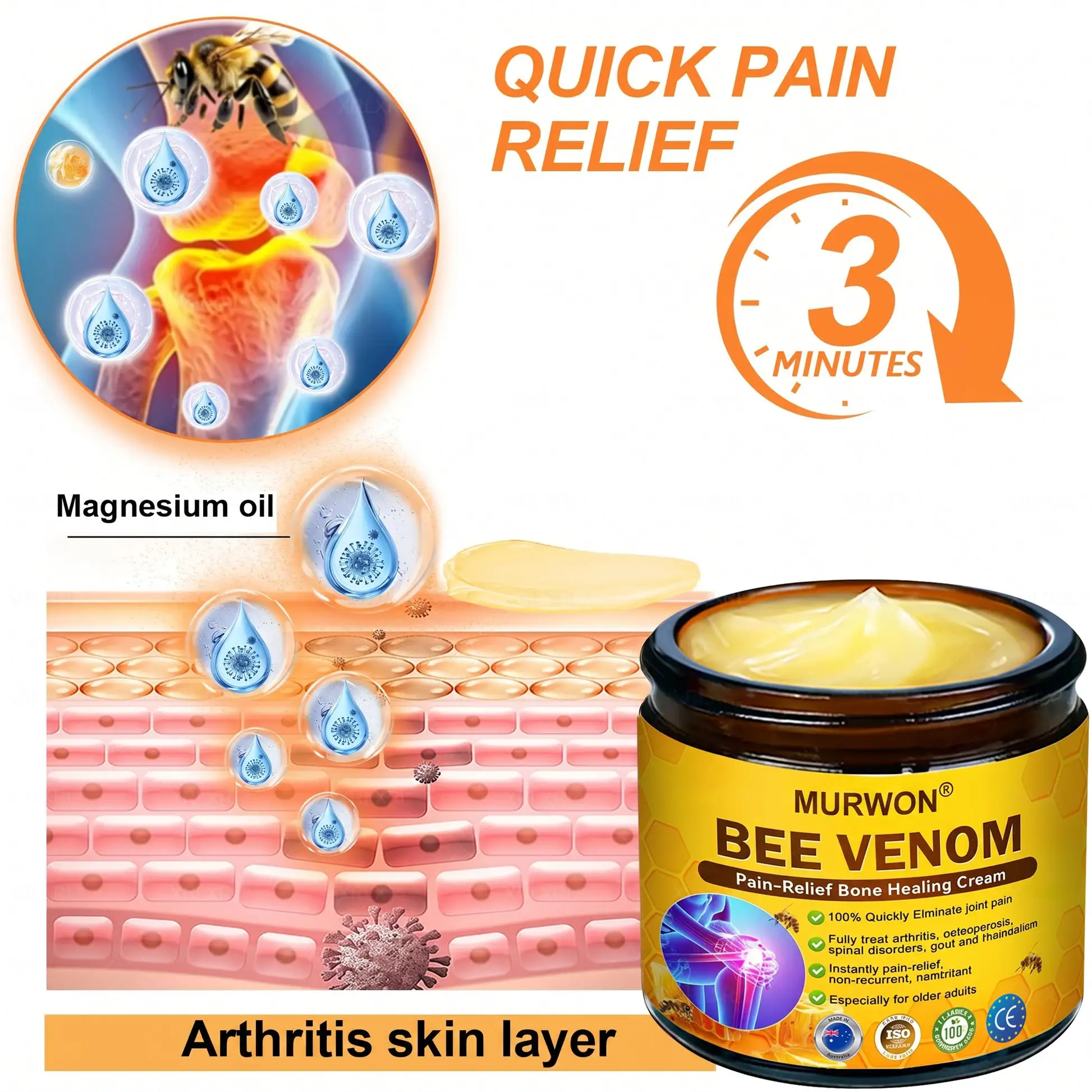 Bee Venom Pain-Relief Bone Healing Cream - Image 9