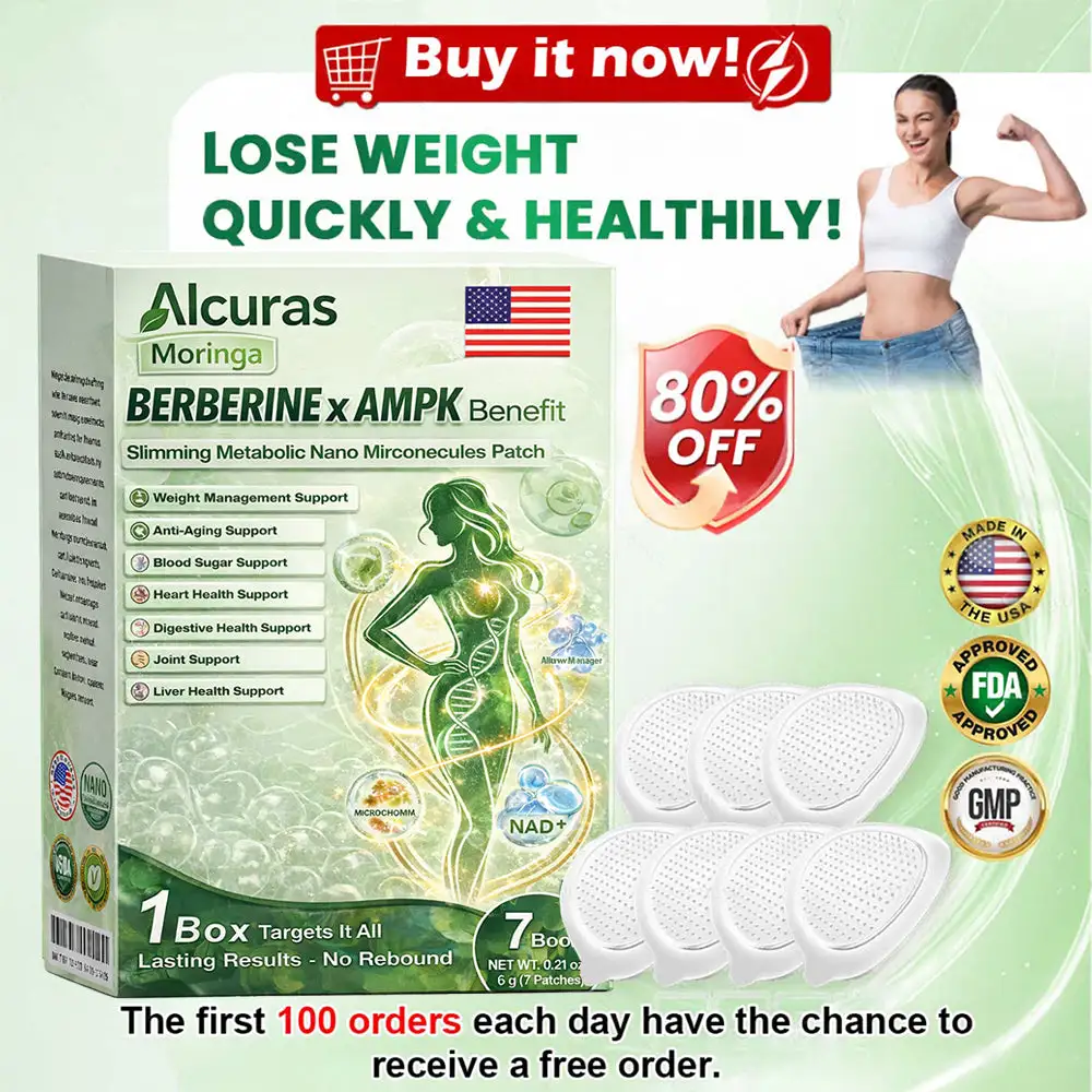 Moringa × Berberine × AMPK 8-Benefit Slimming & Metabolic Nano Microneedle Patch
