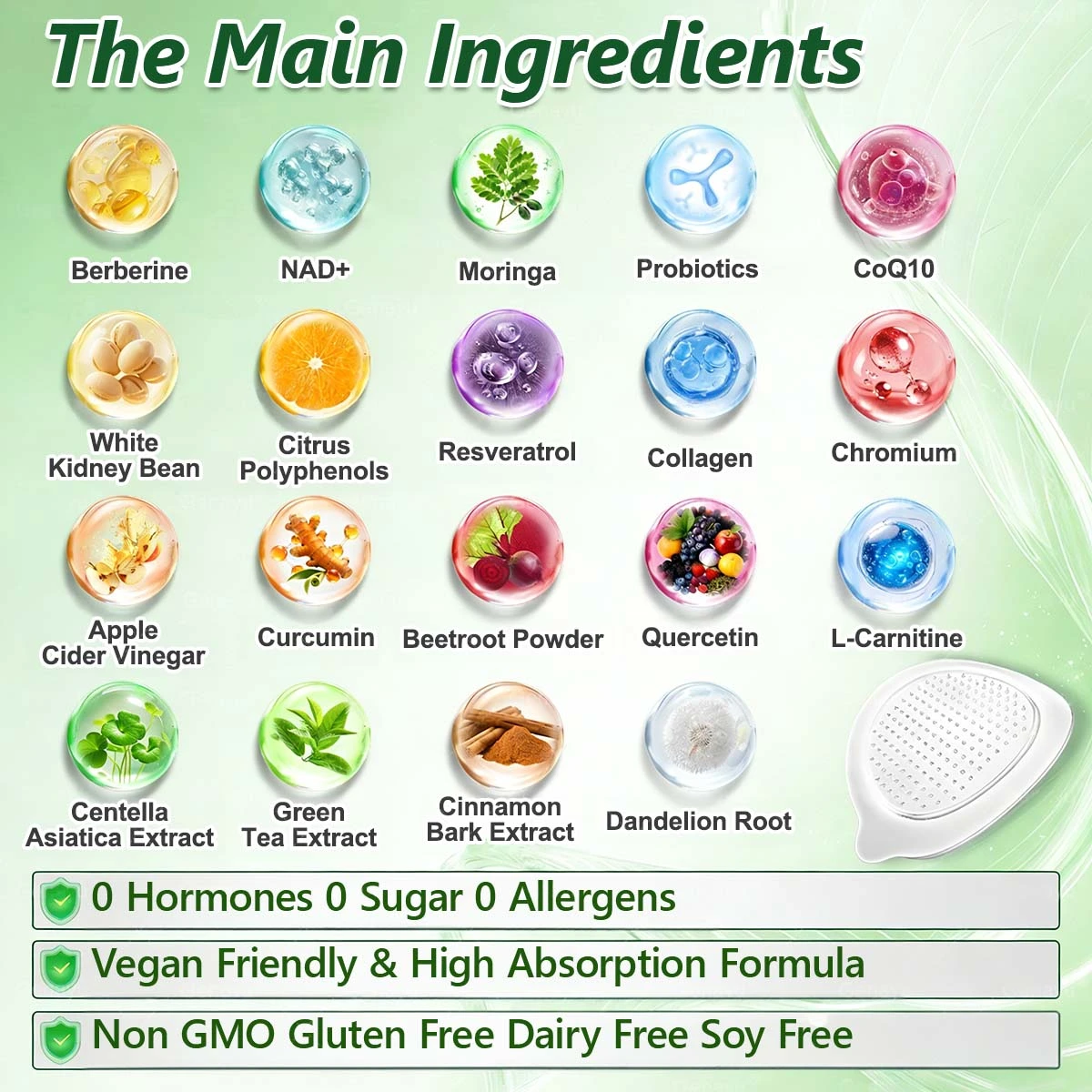Moringa × Berberine × AMPK 8-Benefit Slimming & Metabolic Nano Microneedle Patch - Image 8