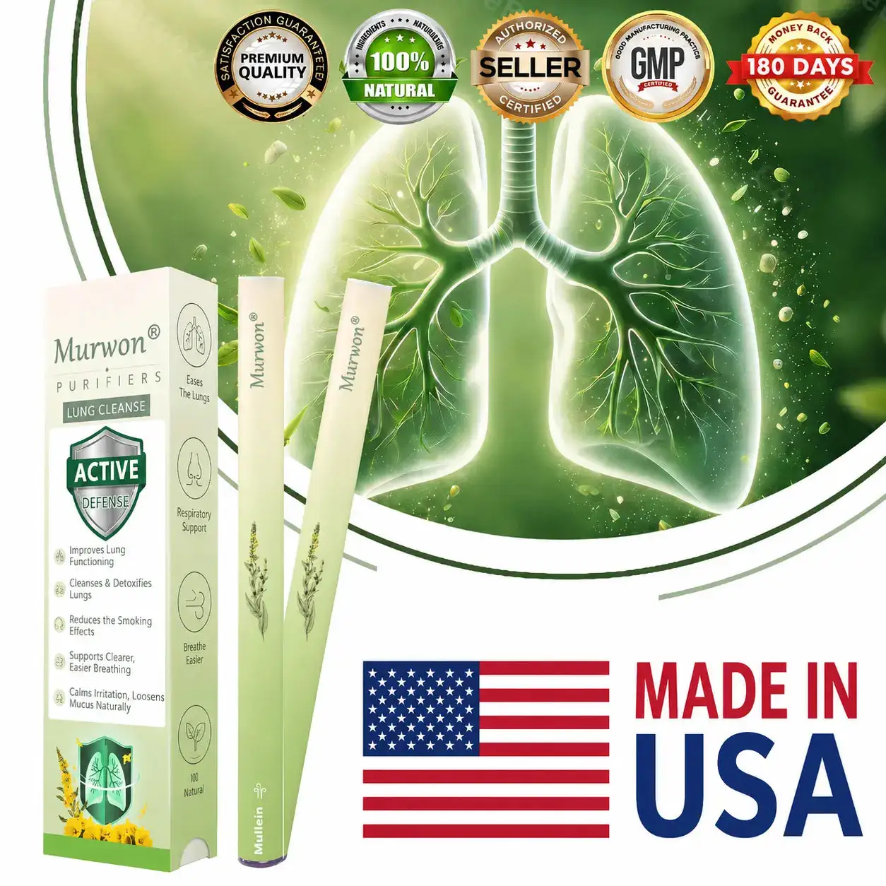 Botanical Mullein Lung Cleanse - Natural Breathing Support