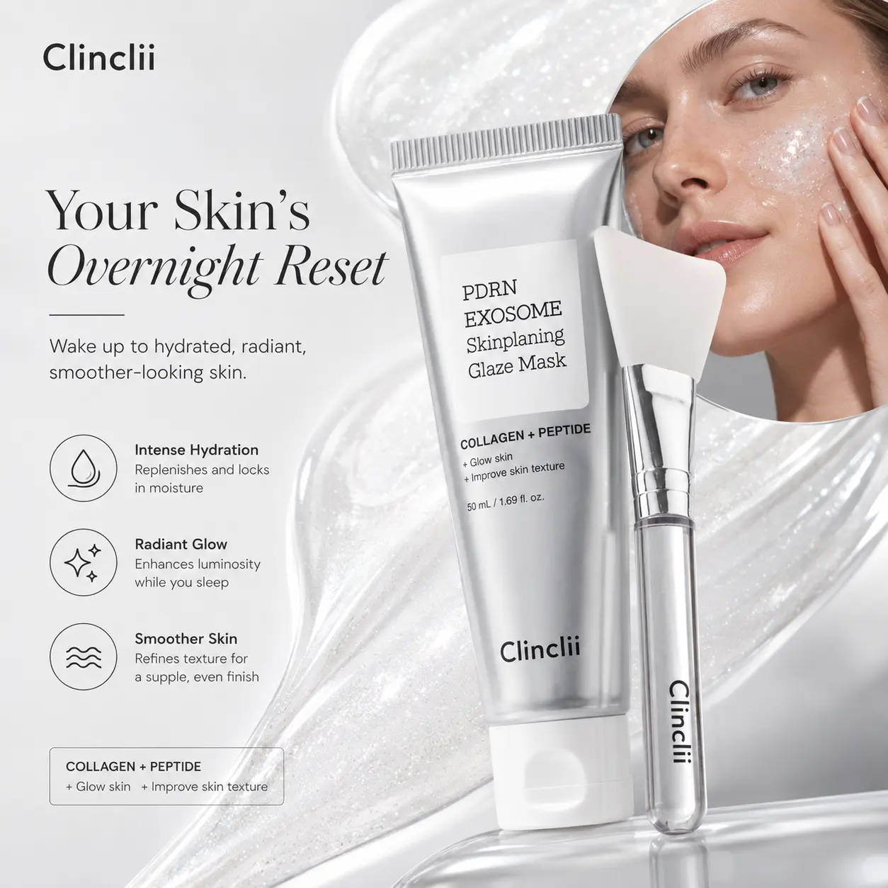 Clinclii PDRN Exosome Glaze Wrapping Mask - Image 8