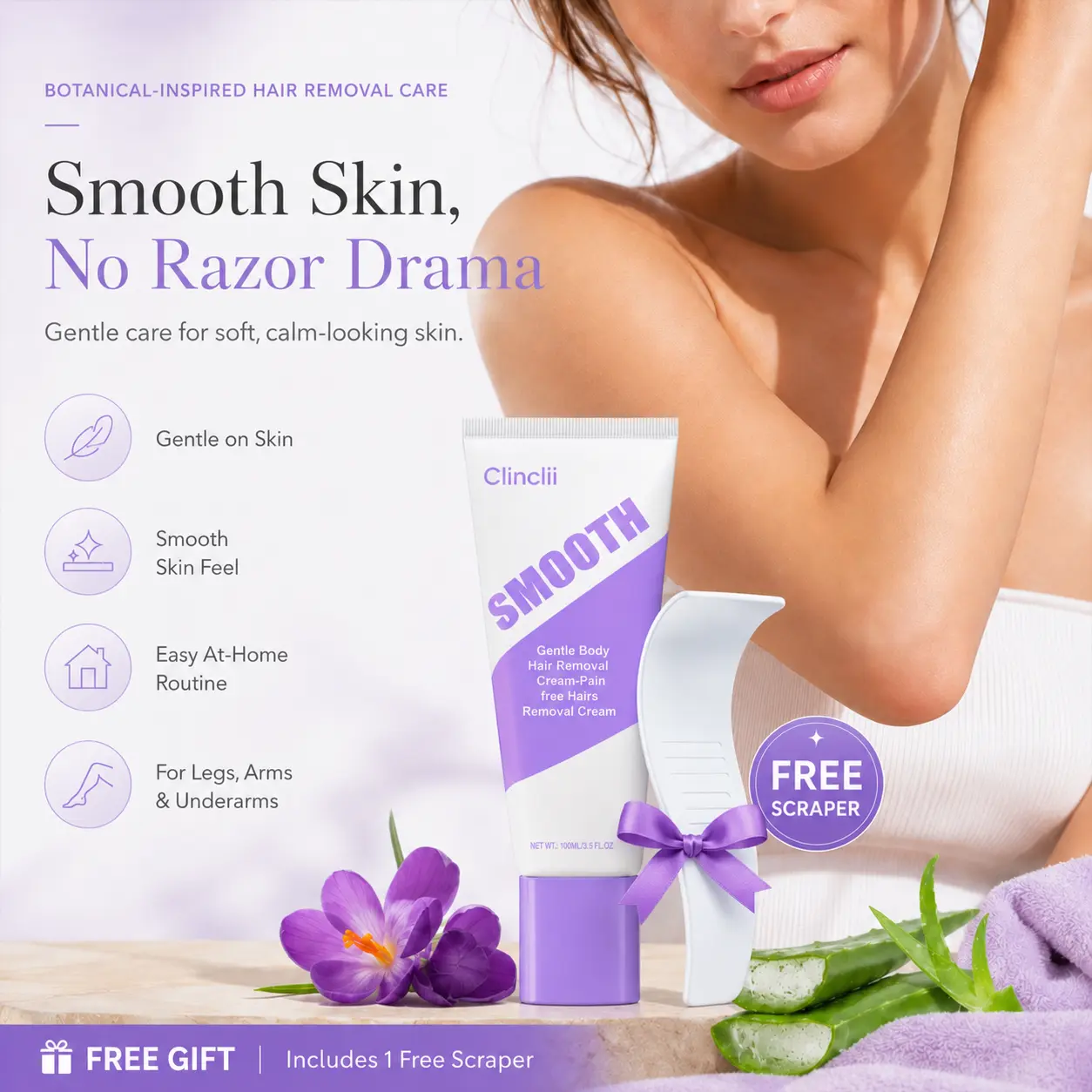 Smooth Hair Removal Cream Silky Skin