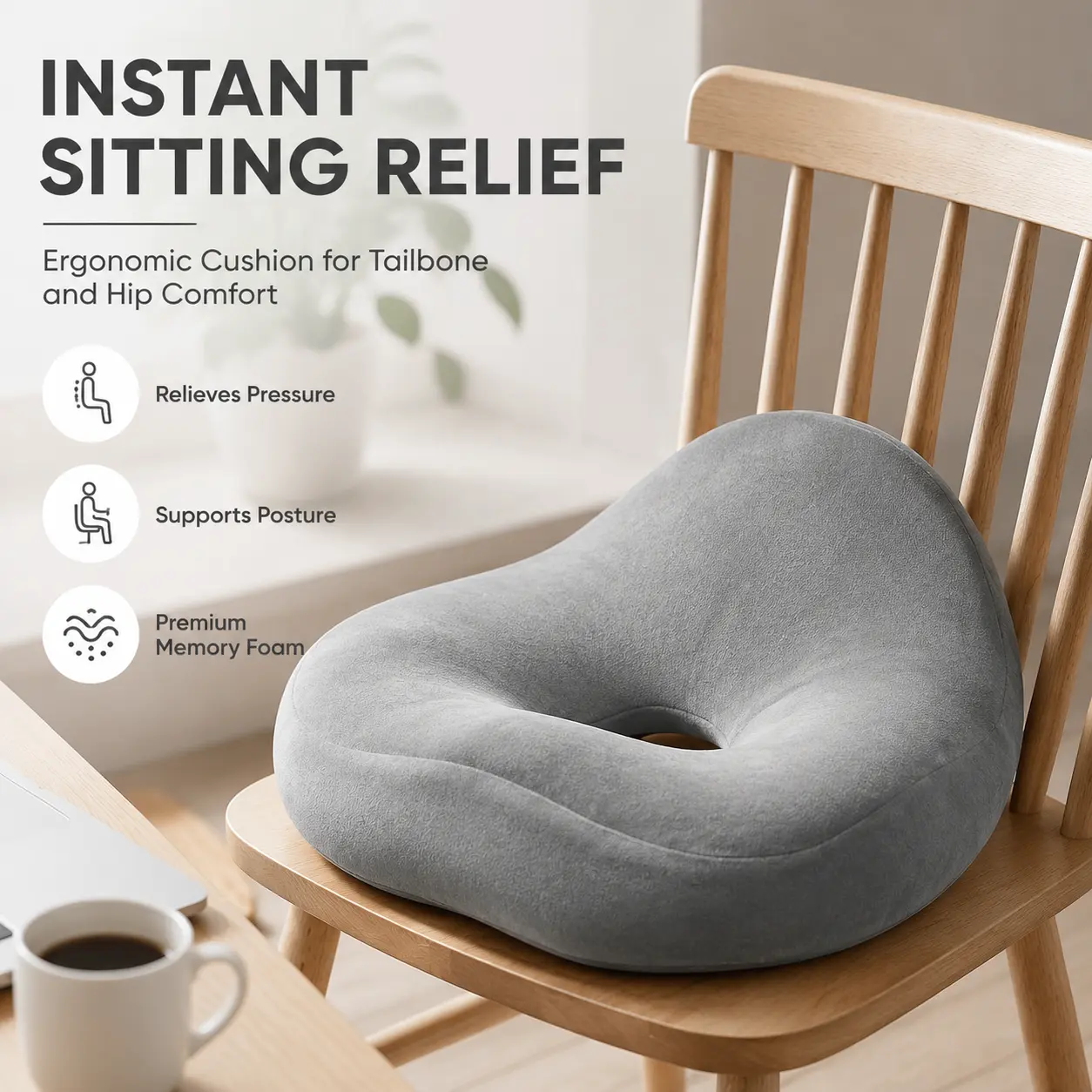 Long Sitting Beautiful Thighs Seat Cushion Office Thickened Version Home Sitting Cushion