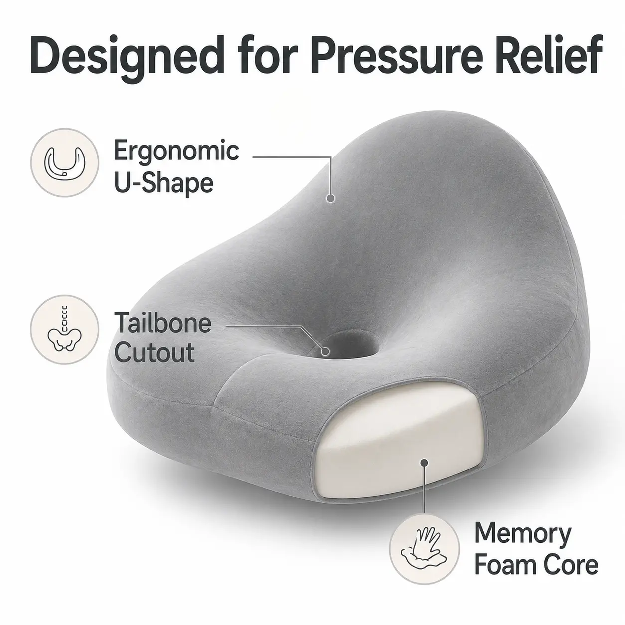 Long Sitting Beautiful Thighs Seat Cushion Office Thickened Version Home Sitting Cushion - Image 2
