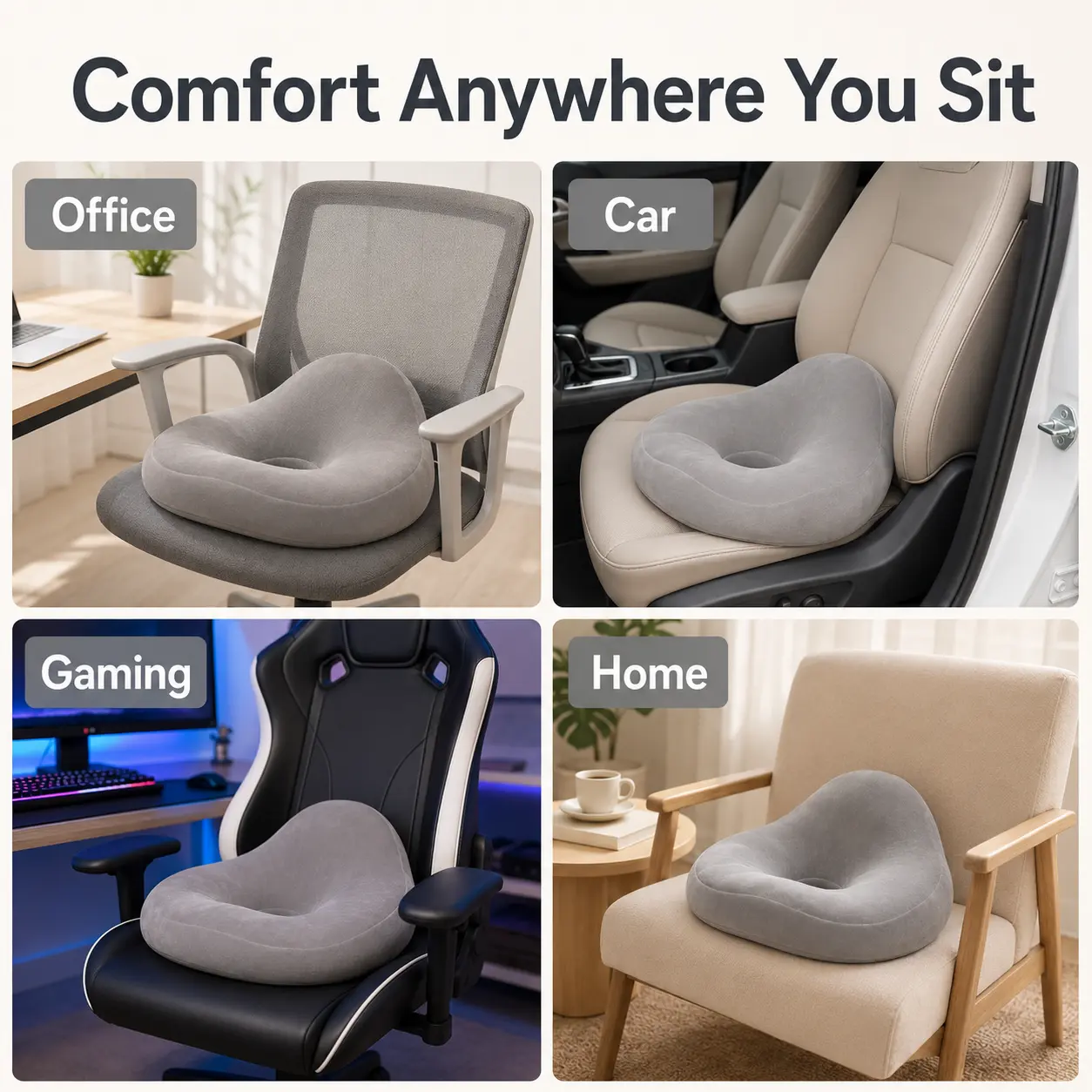 Long Sitting Beautiful Thighs Seat Cushion Office Thickened Version Home Sitting Cushion - Image 4