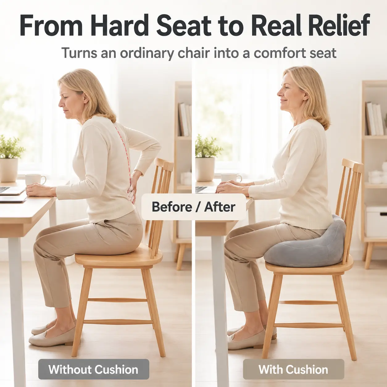 Long Sitting Beautiful Thighs Seat Cushion Office Thickened Version Home Sitting Cushion - Image 8