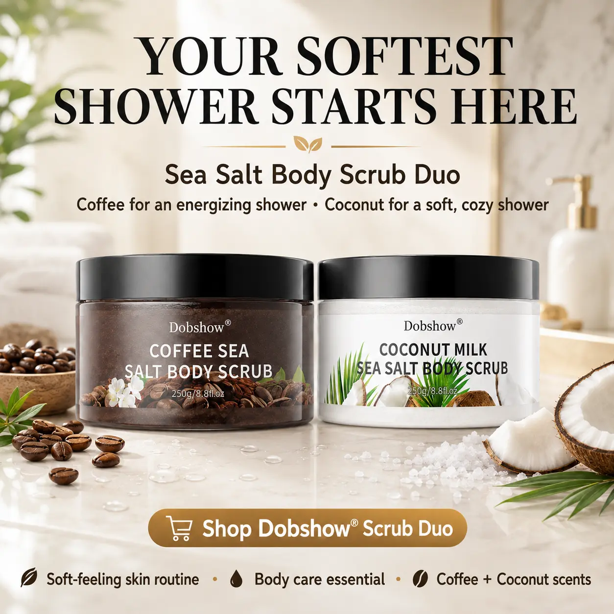 Sea Salt Body Scrub Duo