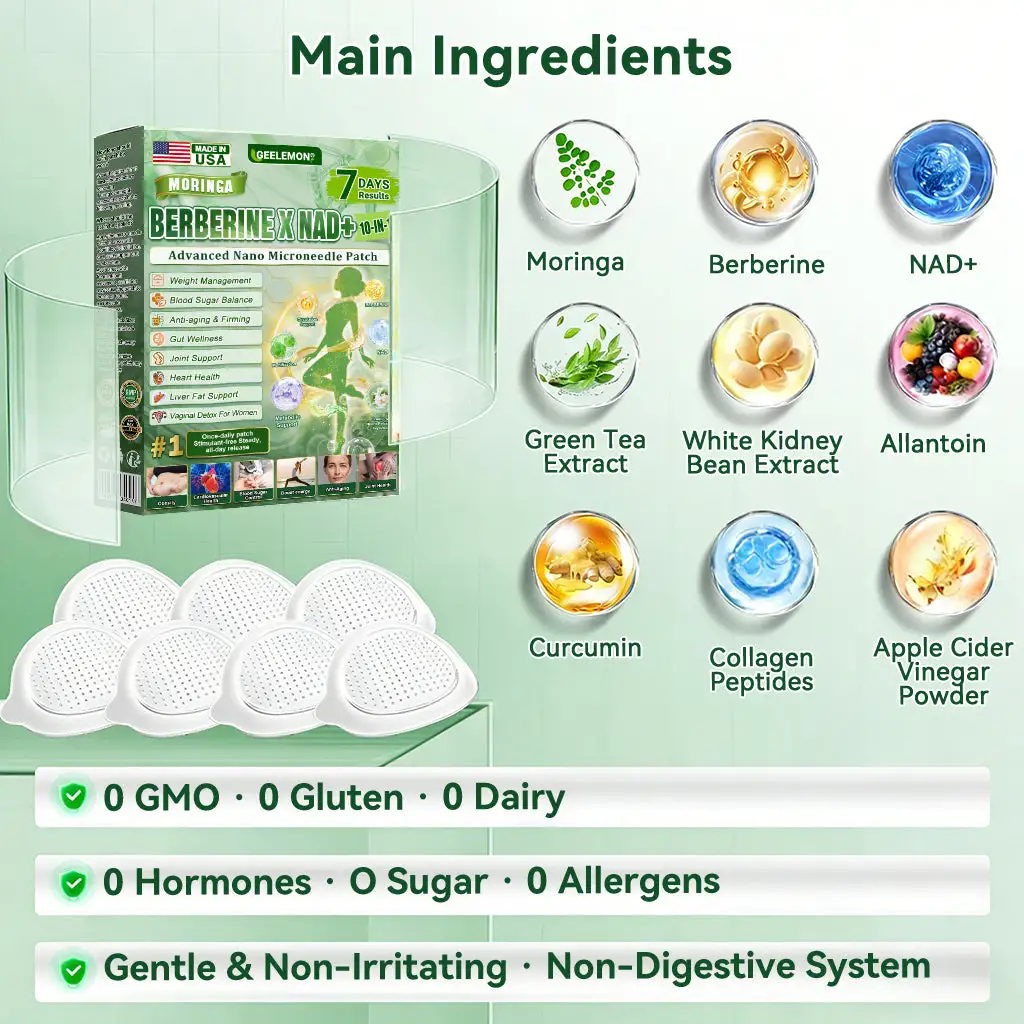 10-in-1 Weight Management Patch With Moringa - Berberine & NAD+ - Image 6