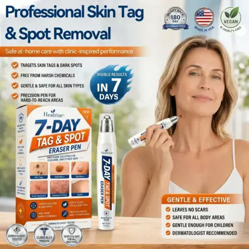 7-Day Skin Tag & Spot Eraser Painless & Scar-Free Advanced Imperfection Removal Rollerball Pen