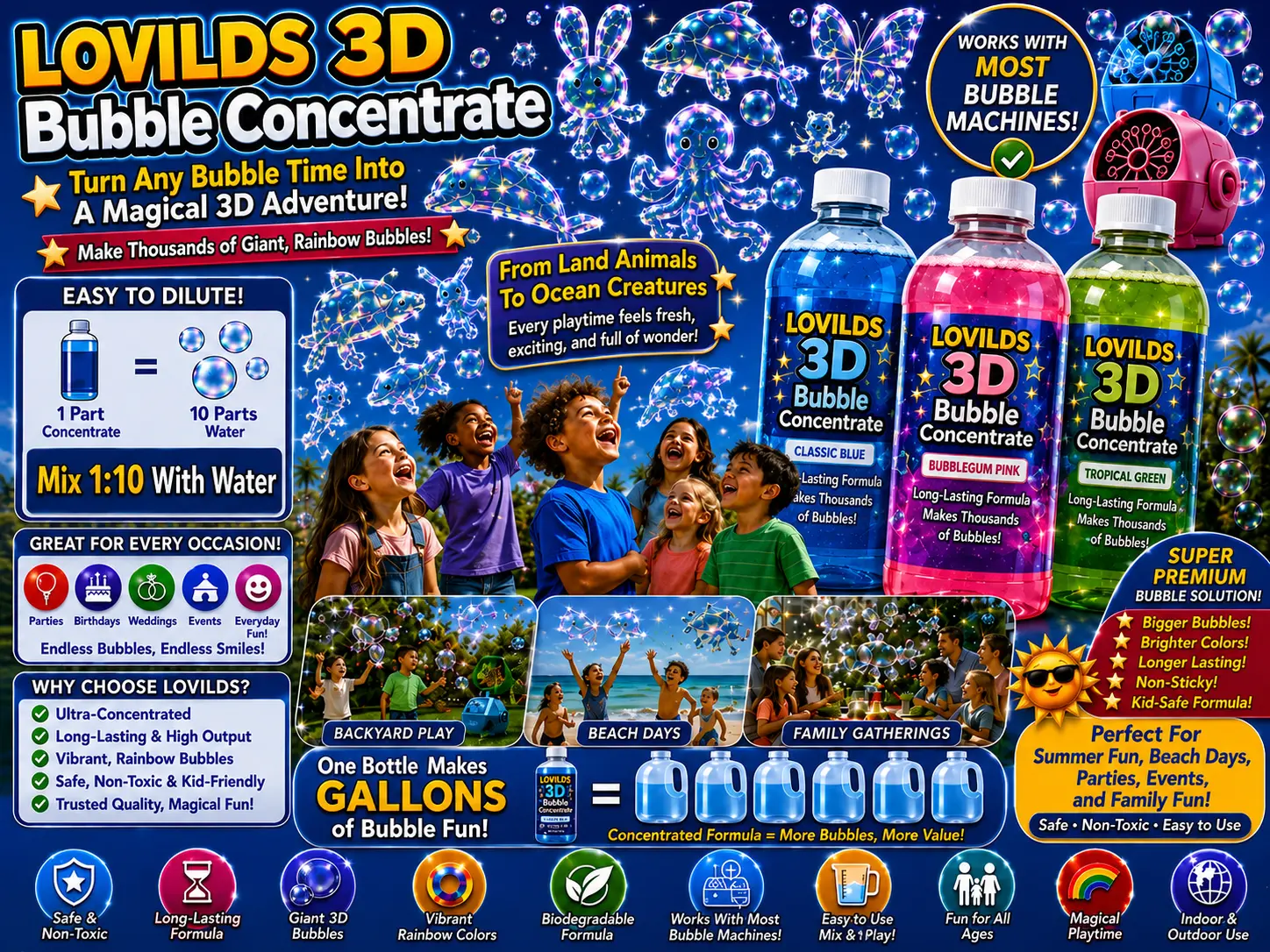 LOVILDS 3D Bubble Concentrate Animal & Ocean Fantasy Theme - Image 8