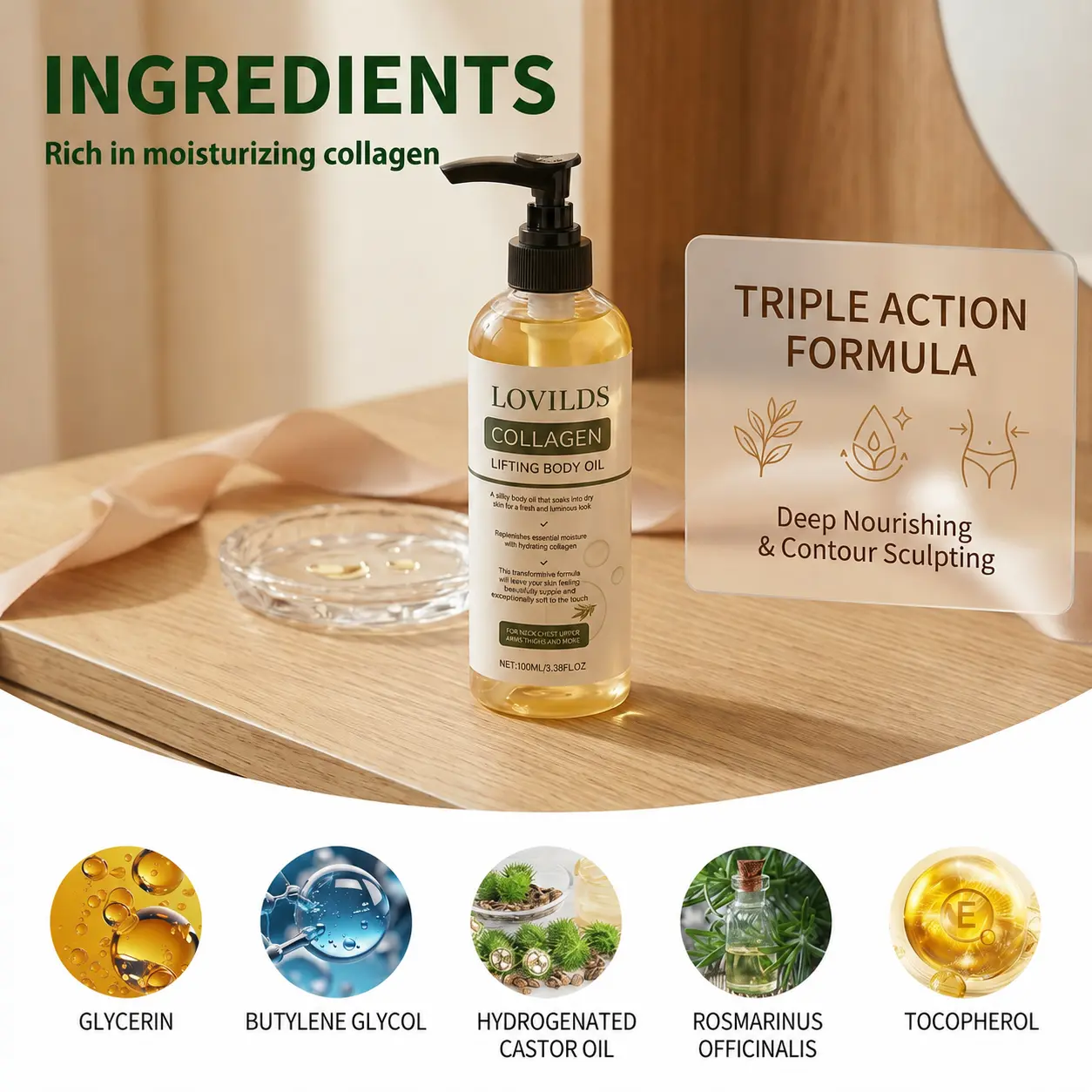LOVILDS Collagen Lifting Body Oil - Image 5