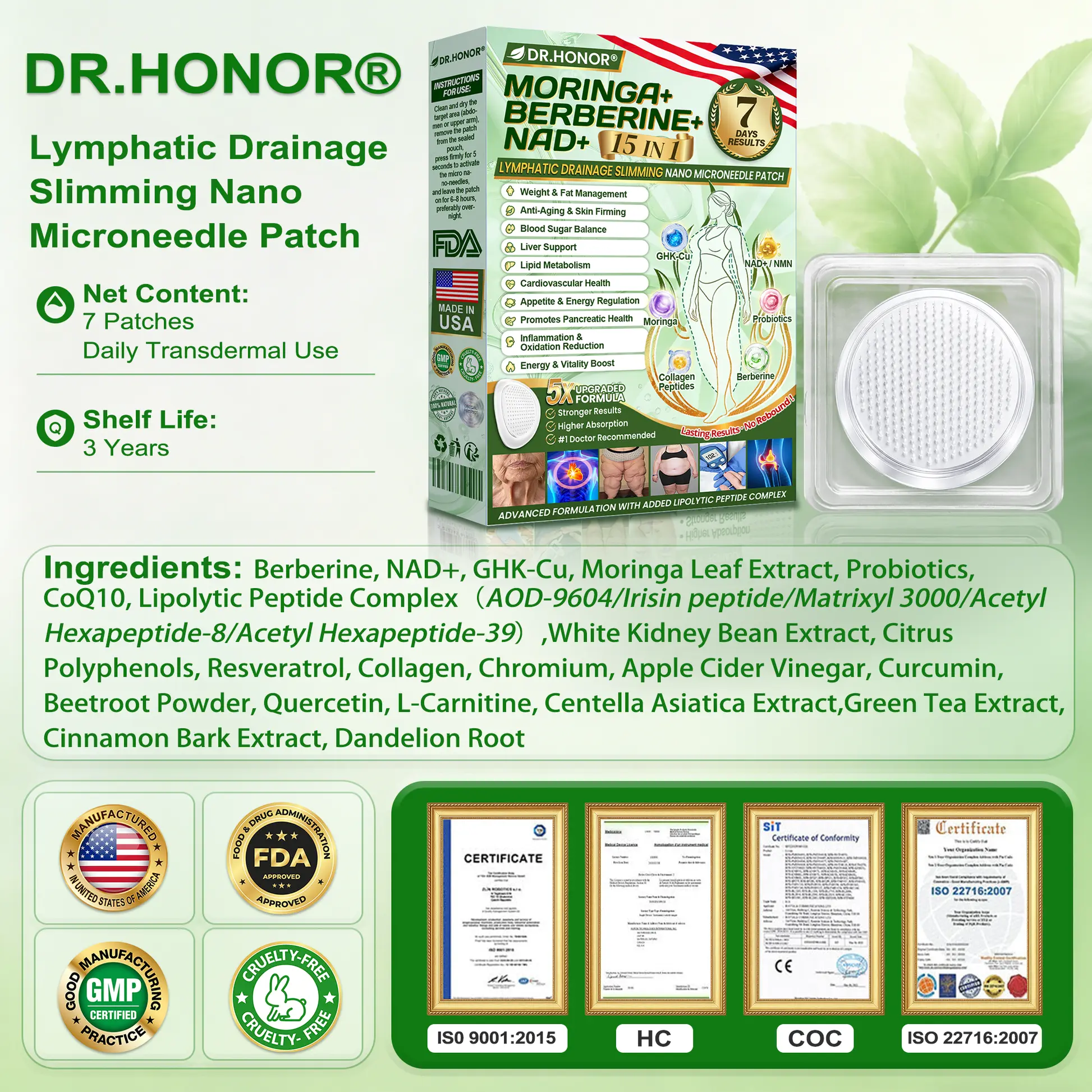 Lymphatic Drainage Slimming NanoMicroneedle Patch - Image 16