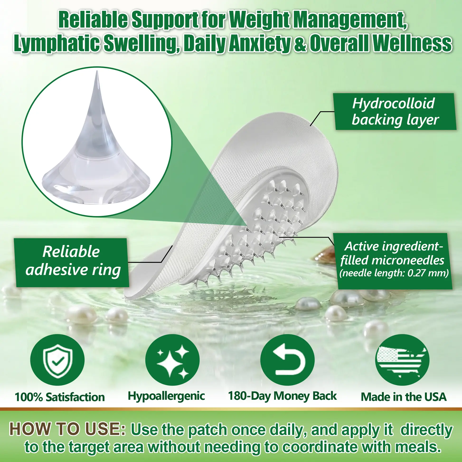 Lymphatic Drainage Slimming NanoMicroneedle Patch - Image 7