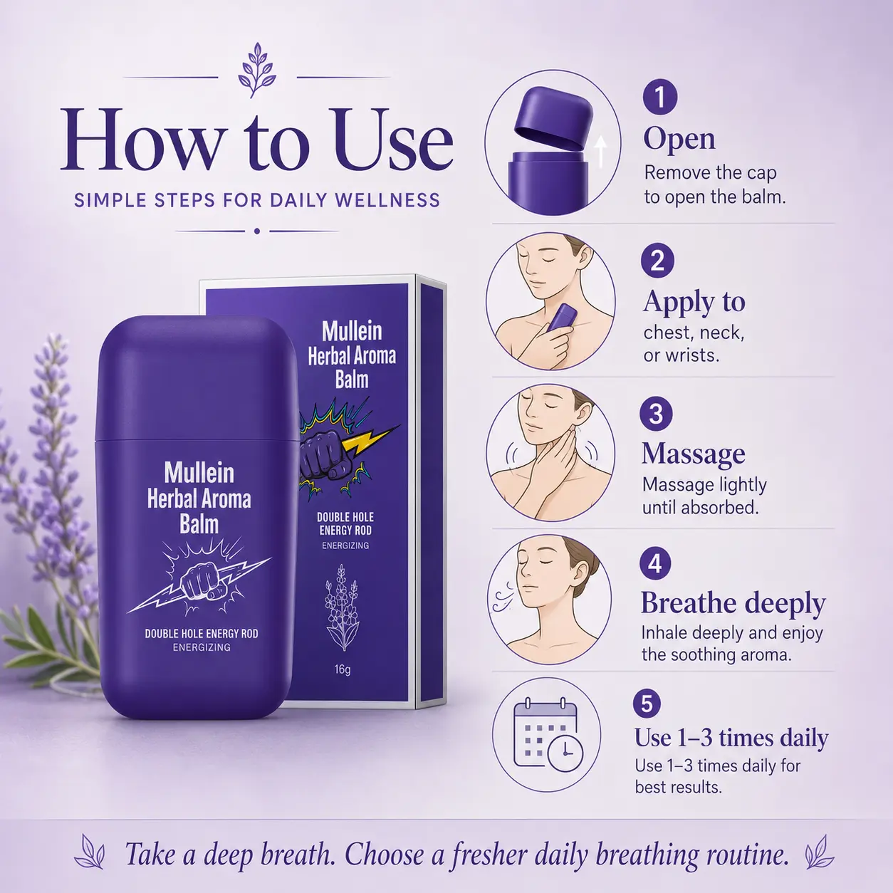 Mullein Herbal Aroma Balm - Image 6