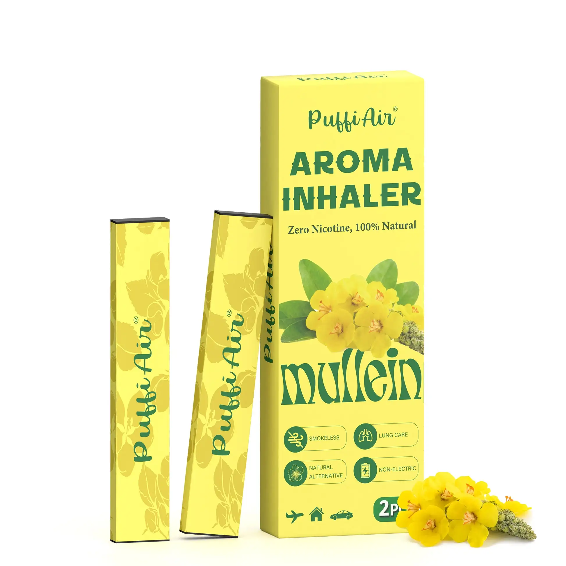Mullein Smokeless Aroma Inhaler - 2 Pcs