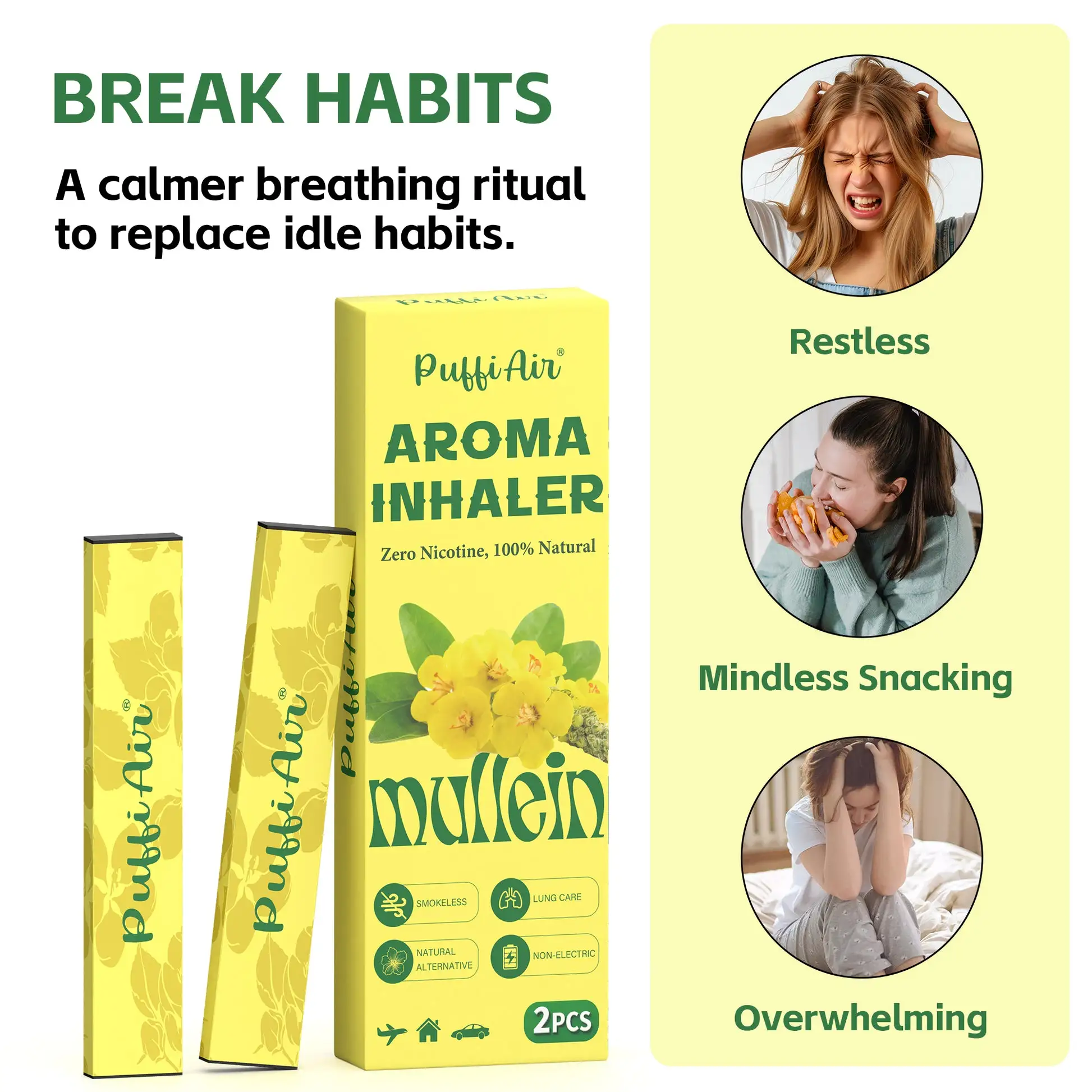 Mullein Smokeless Aroma Inhaler - 2 Pcs - Image 3