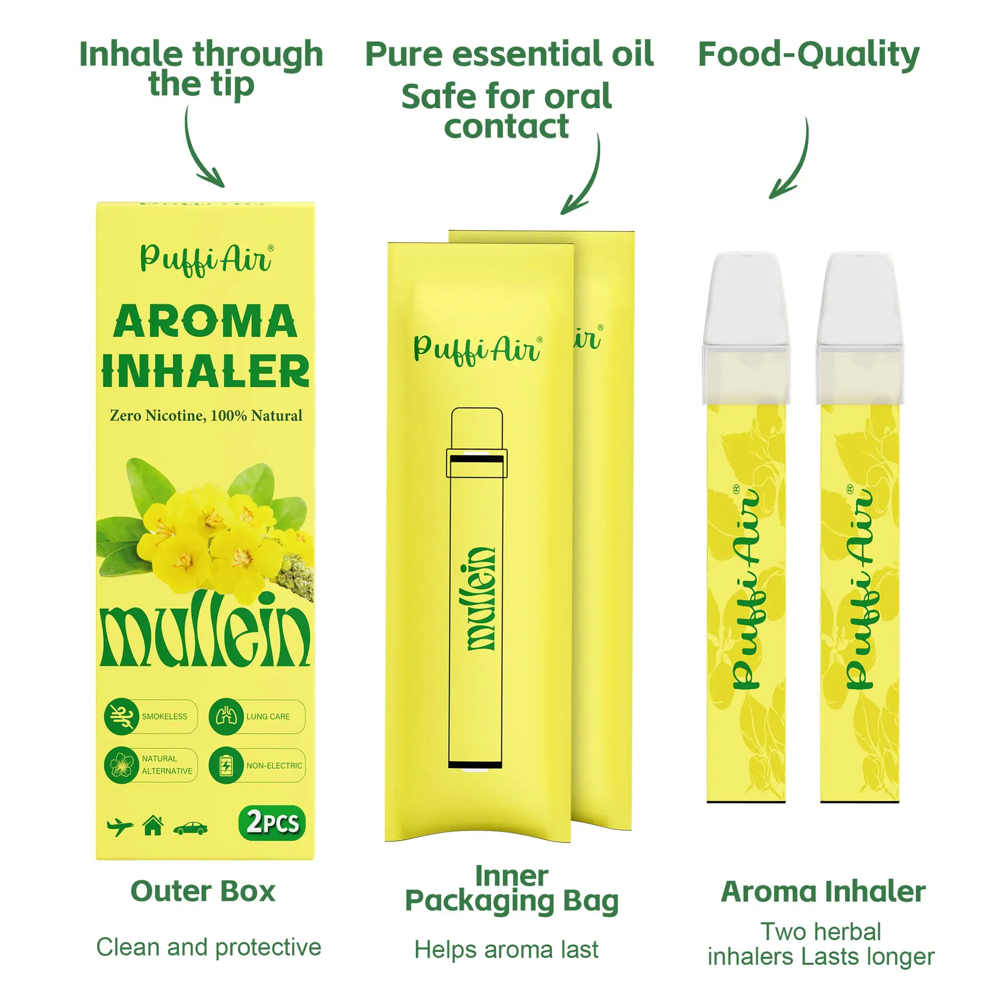 Mullein Smokeless Aroma Inhaler - 2 Pcs - Image 8