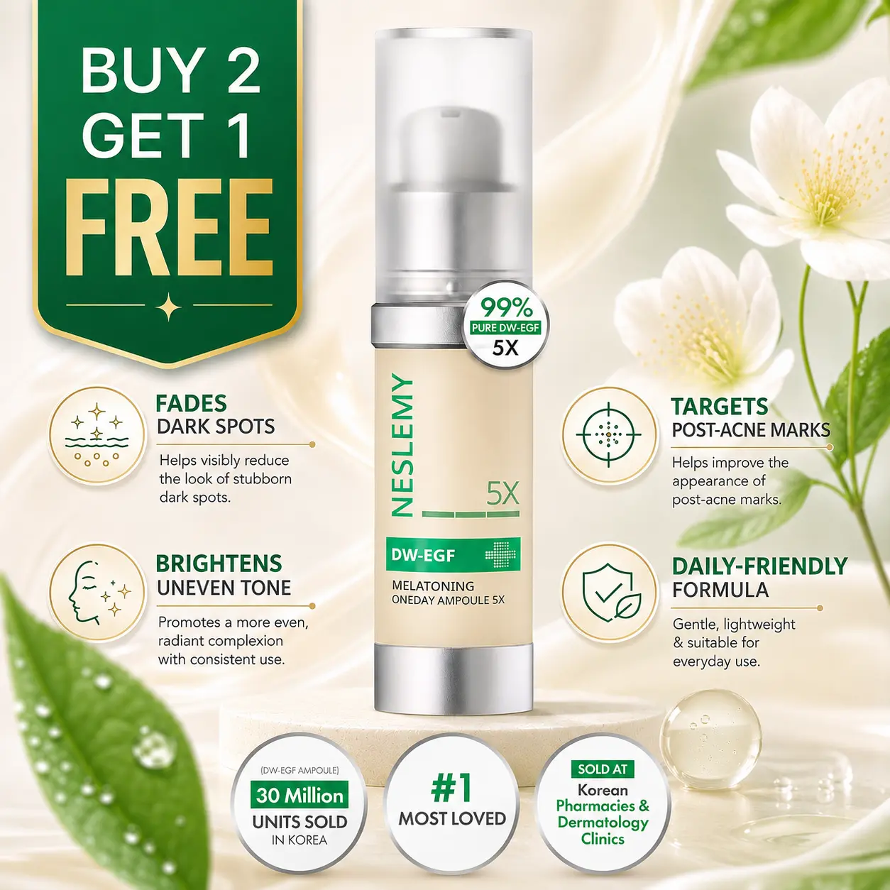 NESLEMY 5X DW-EGF Dark Spot Correcting Ampoule