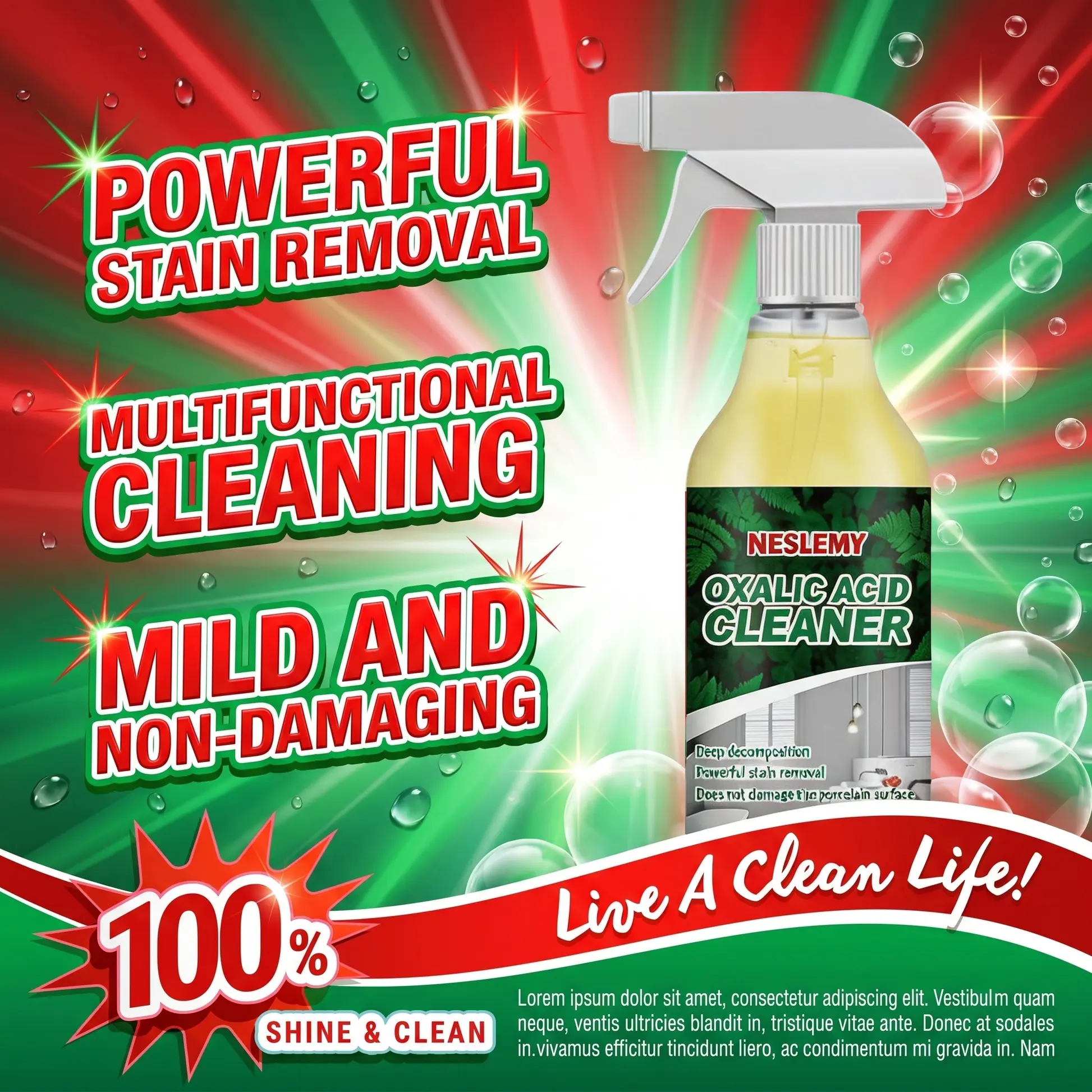 NESLEMY Bathroom Cleaner for Tough Toilet & Sink Stains - Image 5