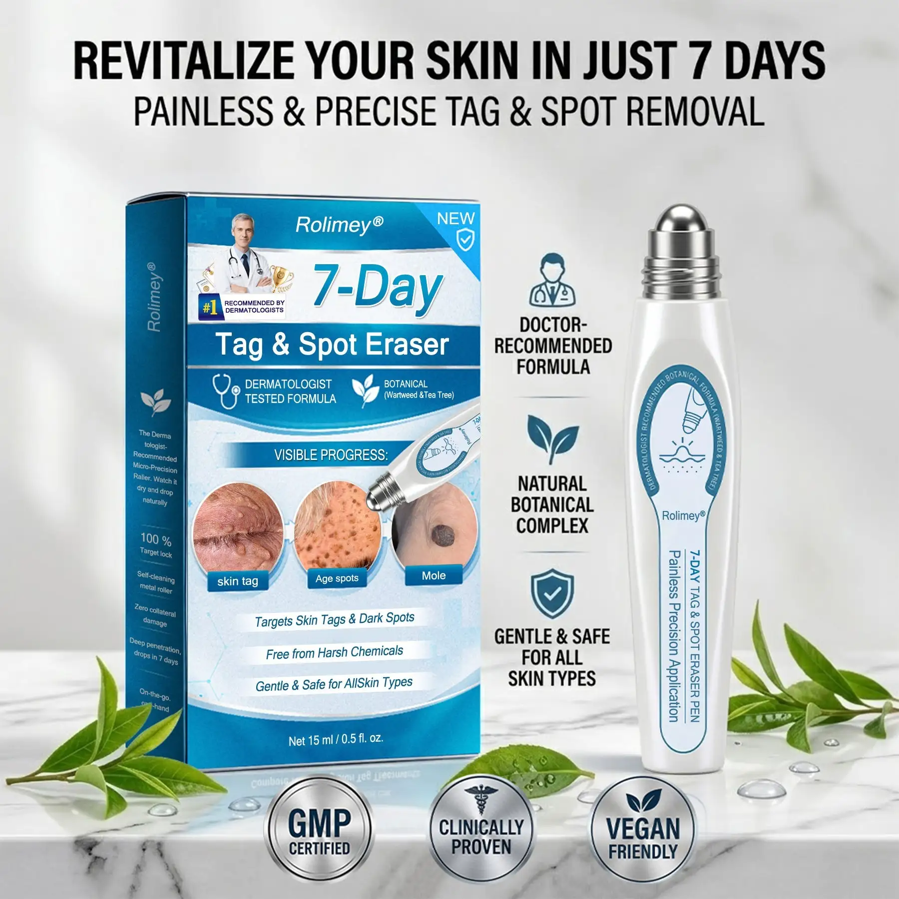 7-Day Roll-On for Skin Spots and Skin Tags – Pain-Free & Scar-Free