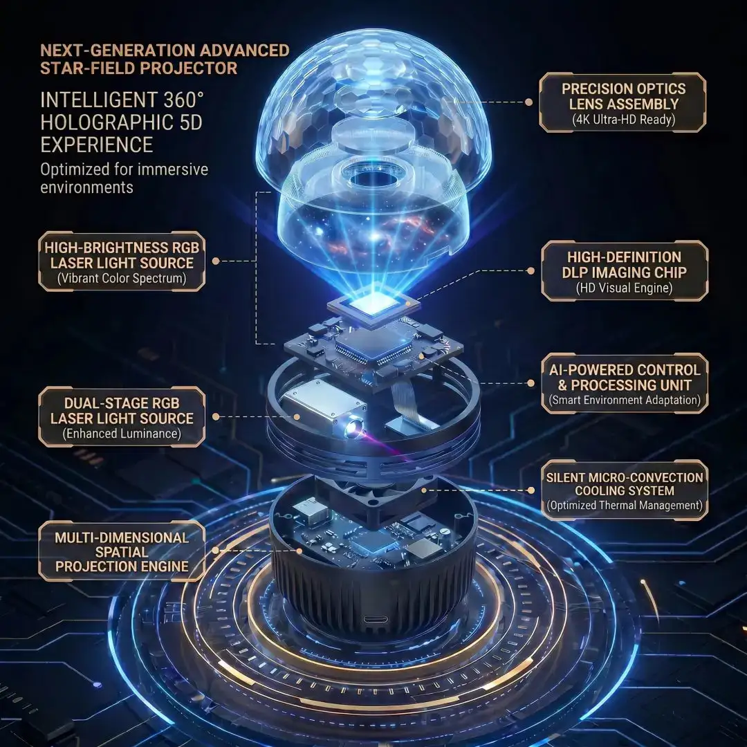 360° Smart Holographic Starry Sky Projector - Image 4