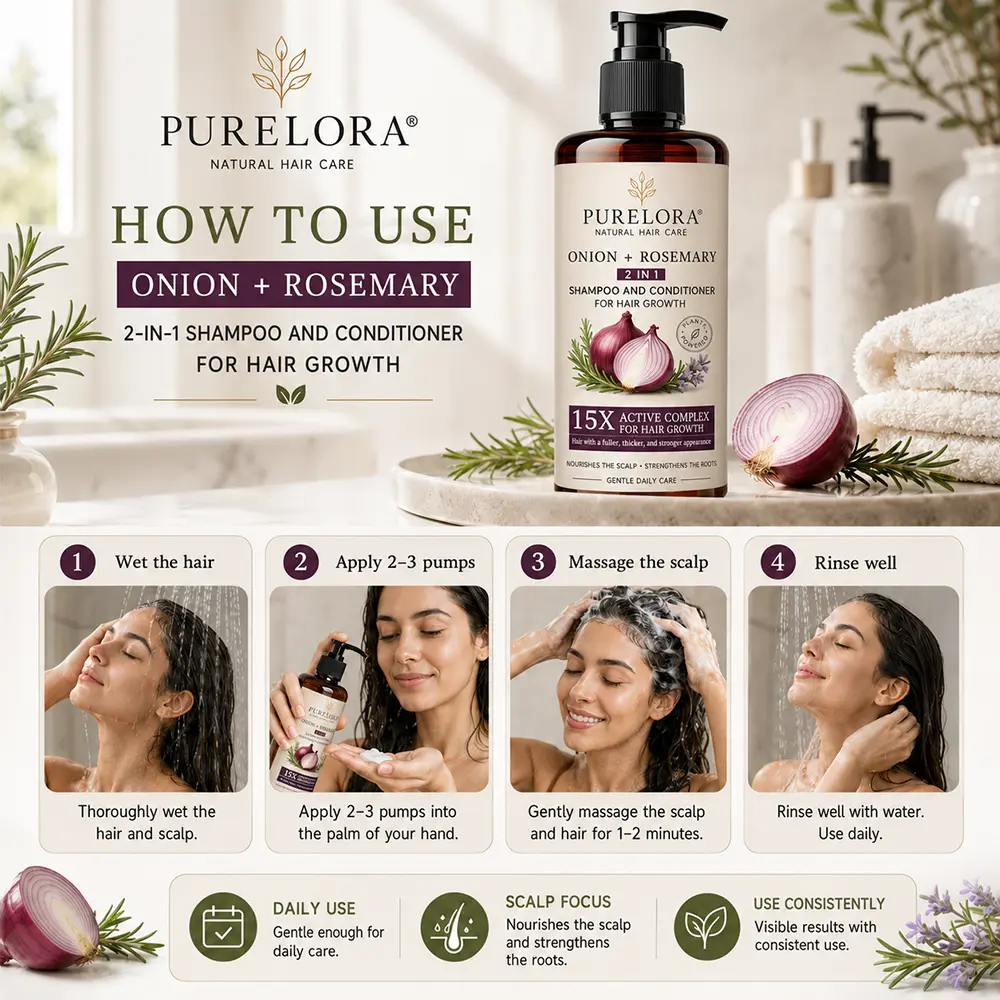 2-in-1 Onion & Rosemary Shampoo + Conditioner - Image 16