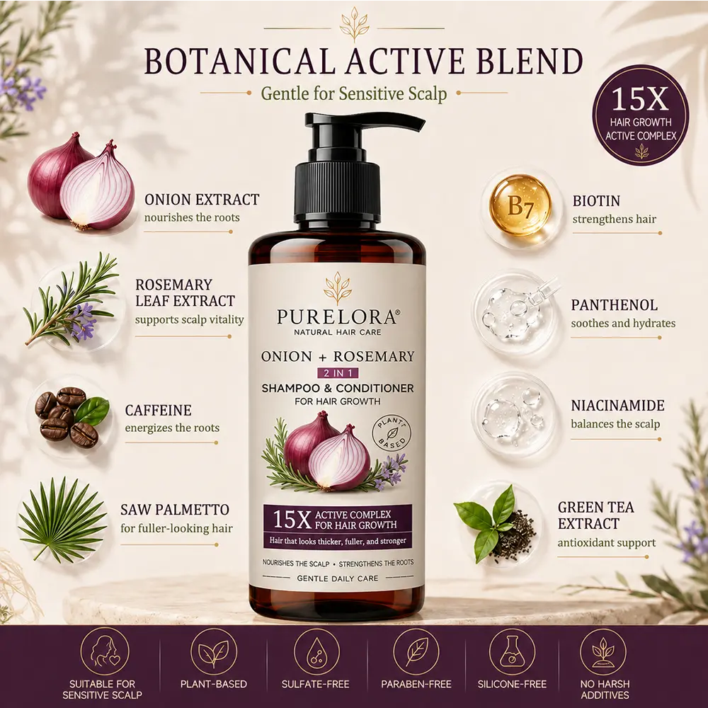 2-in-1 Onion & Rosemary Shampoo + Conditioner - Image 17