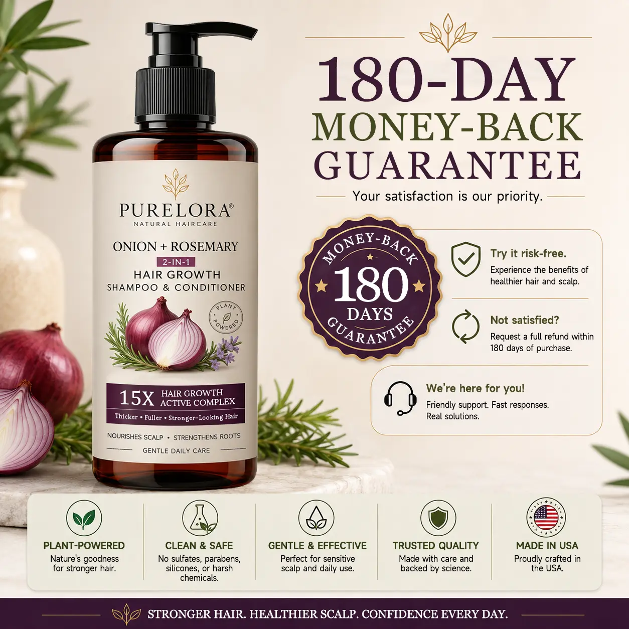 2-in-1 Onion & Rosemary Shampoo + Conditioner - Image 18