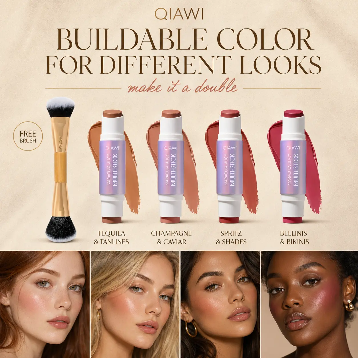 Maracuja Juicy Multi-Stick Duo Set with Free Blending Brush - Image 4