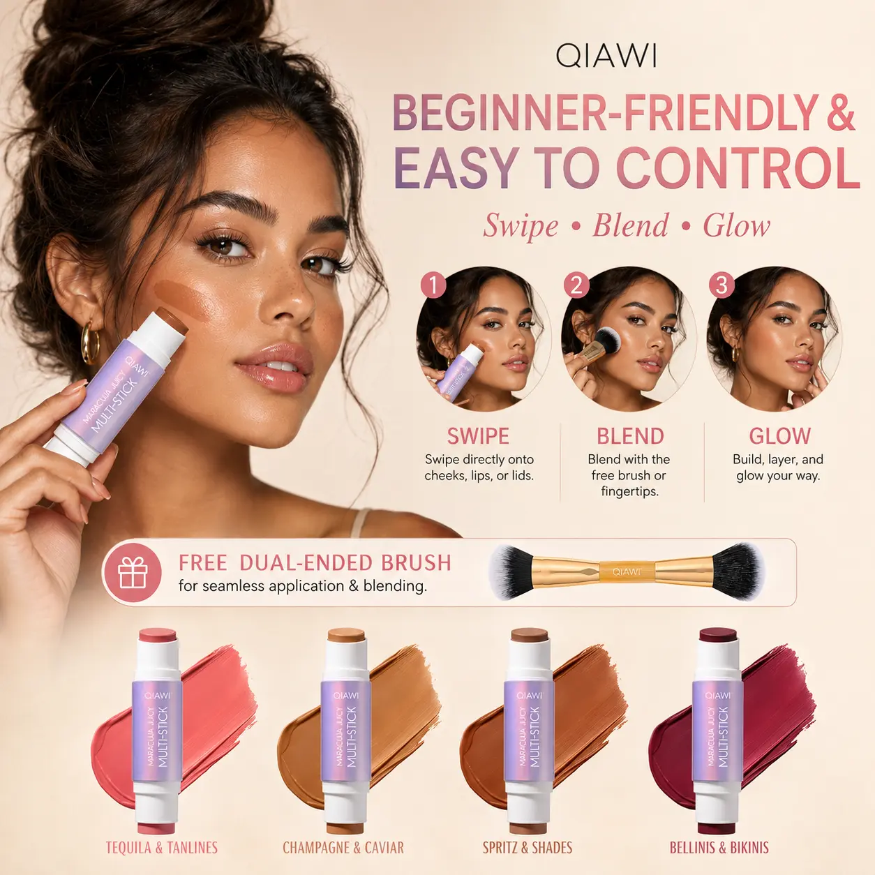 Maracuja Juicy Multi-Stick Duo Set with Free Blending Brush - Image 6