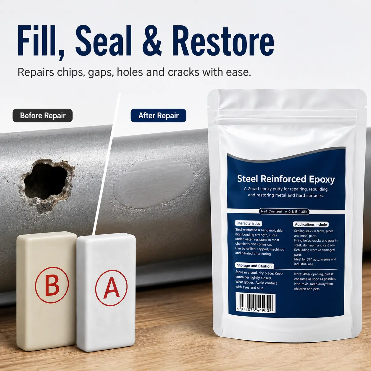 Steel Reinforced Epoxy Repair Putty - Image 2