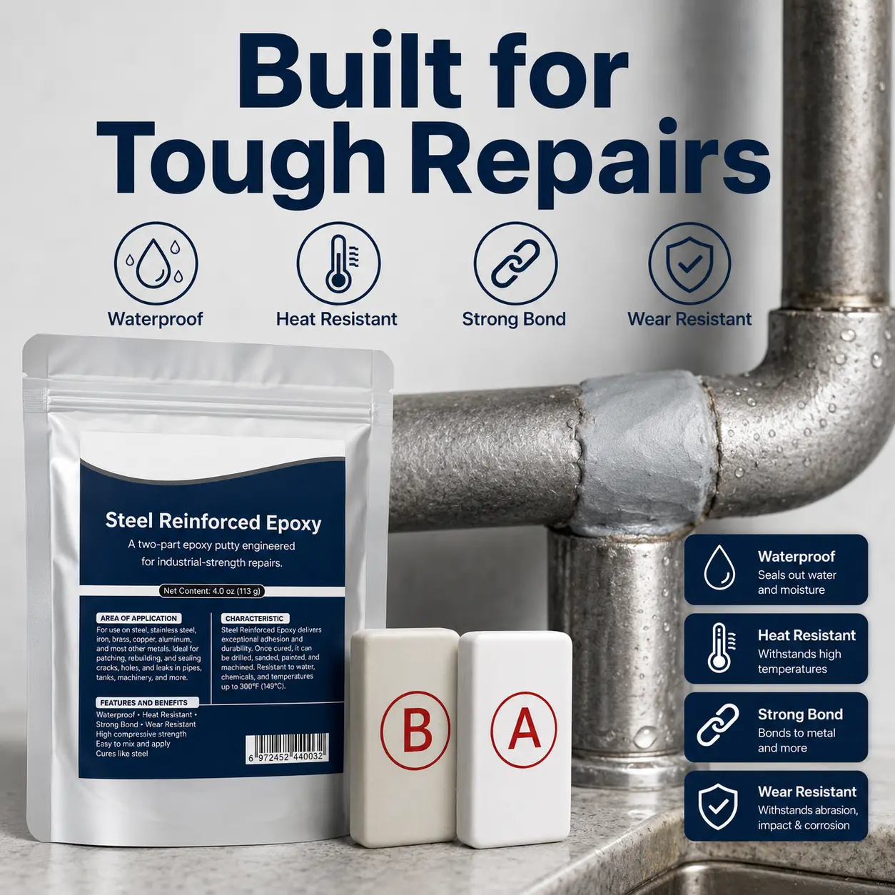 Steel Reinforced Epoxy Repair Putty - Image 4