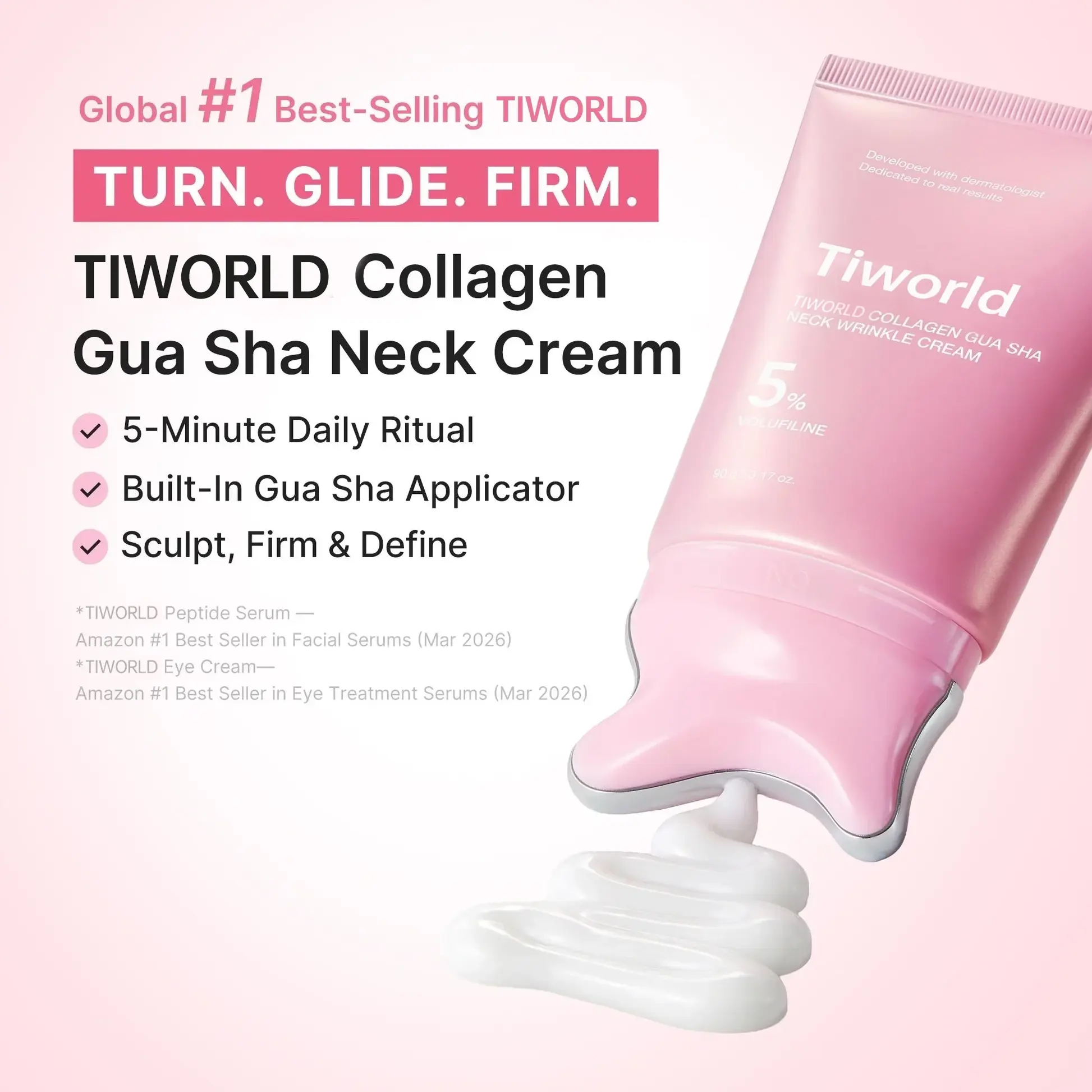 Tiworld Collagen Gua Sha Neck Cream – 5% Volufiline Firming Massage Cream - Image 2