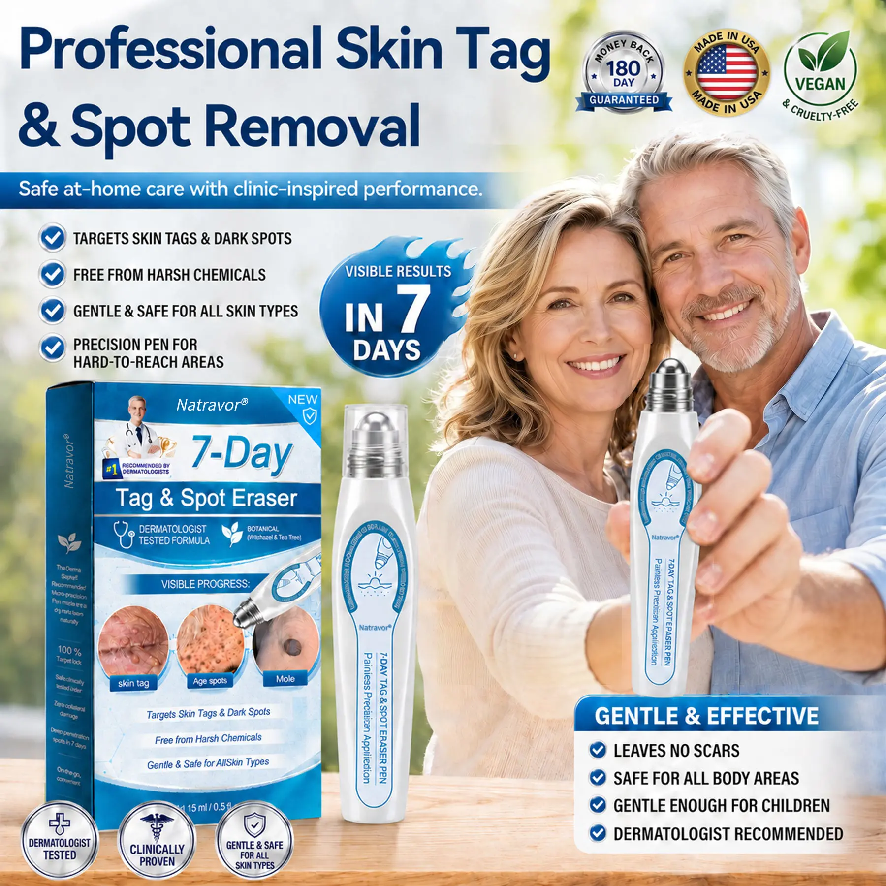 Dermatology-Inspired Skin Care System Skin Tag & Spot Appearance Support Pen