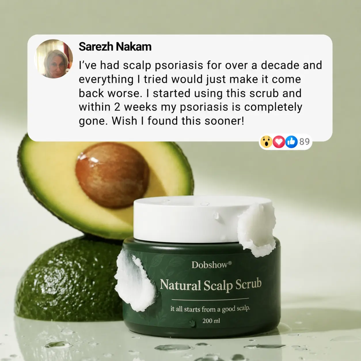 Avocado & Orange Nourishing Anti-Dandruff Scalp Scrub - Image 9