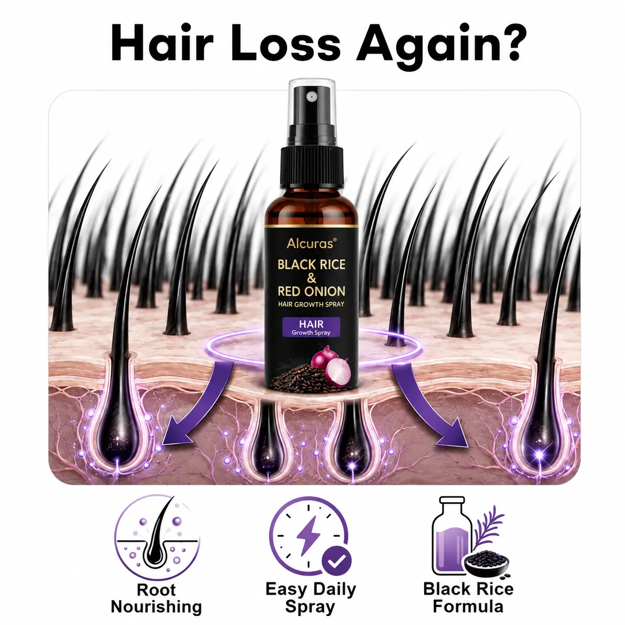 Black Rice & Red Onion Hair Growth Spray - Image 7